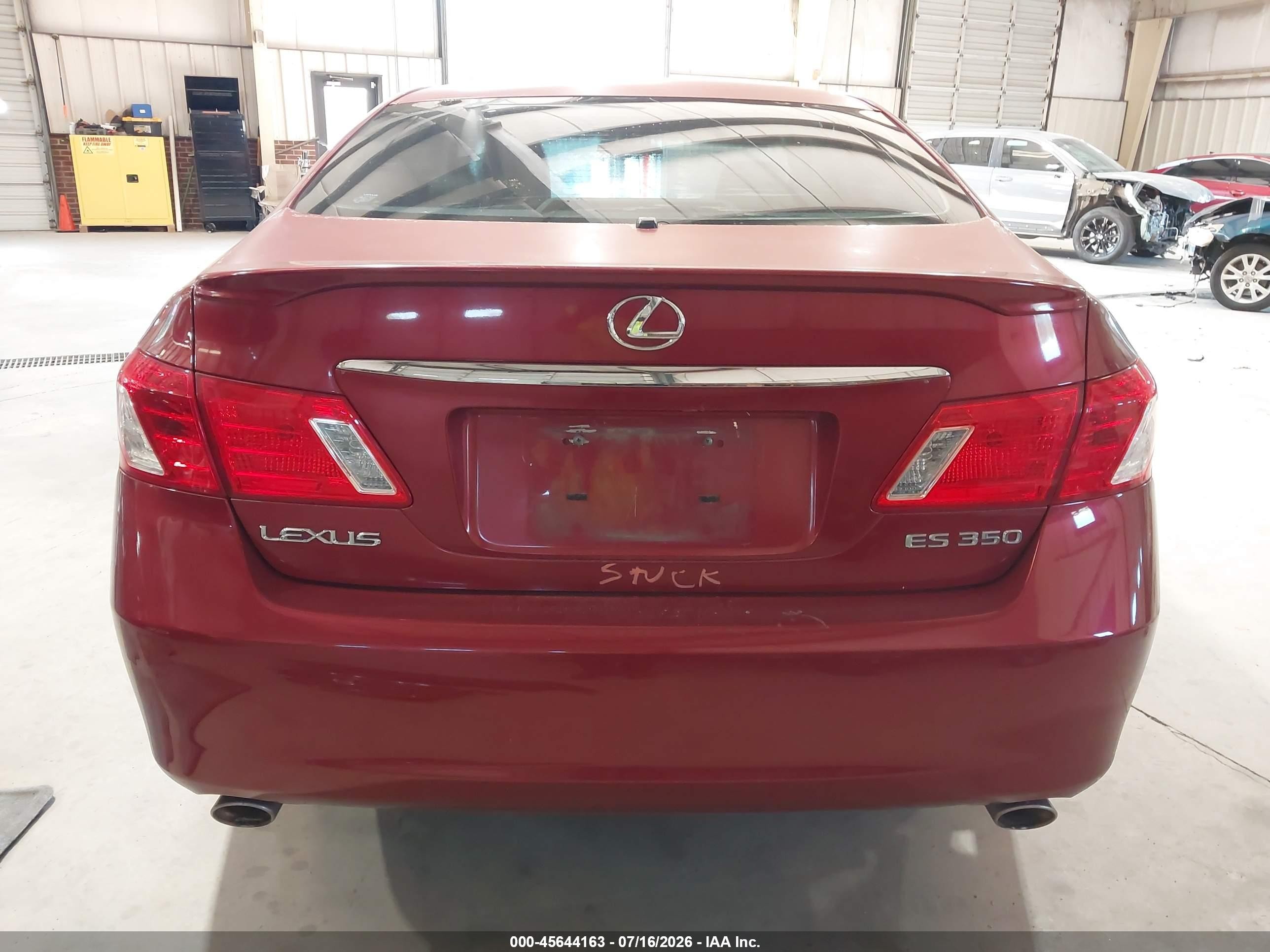 2009 Lexus Es 350   Burgundy vin: JTHBJ46G692281593