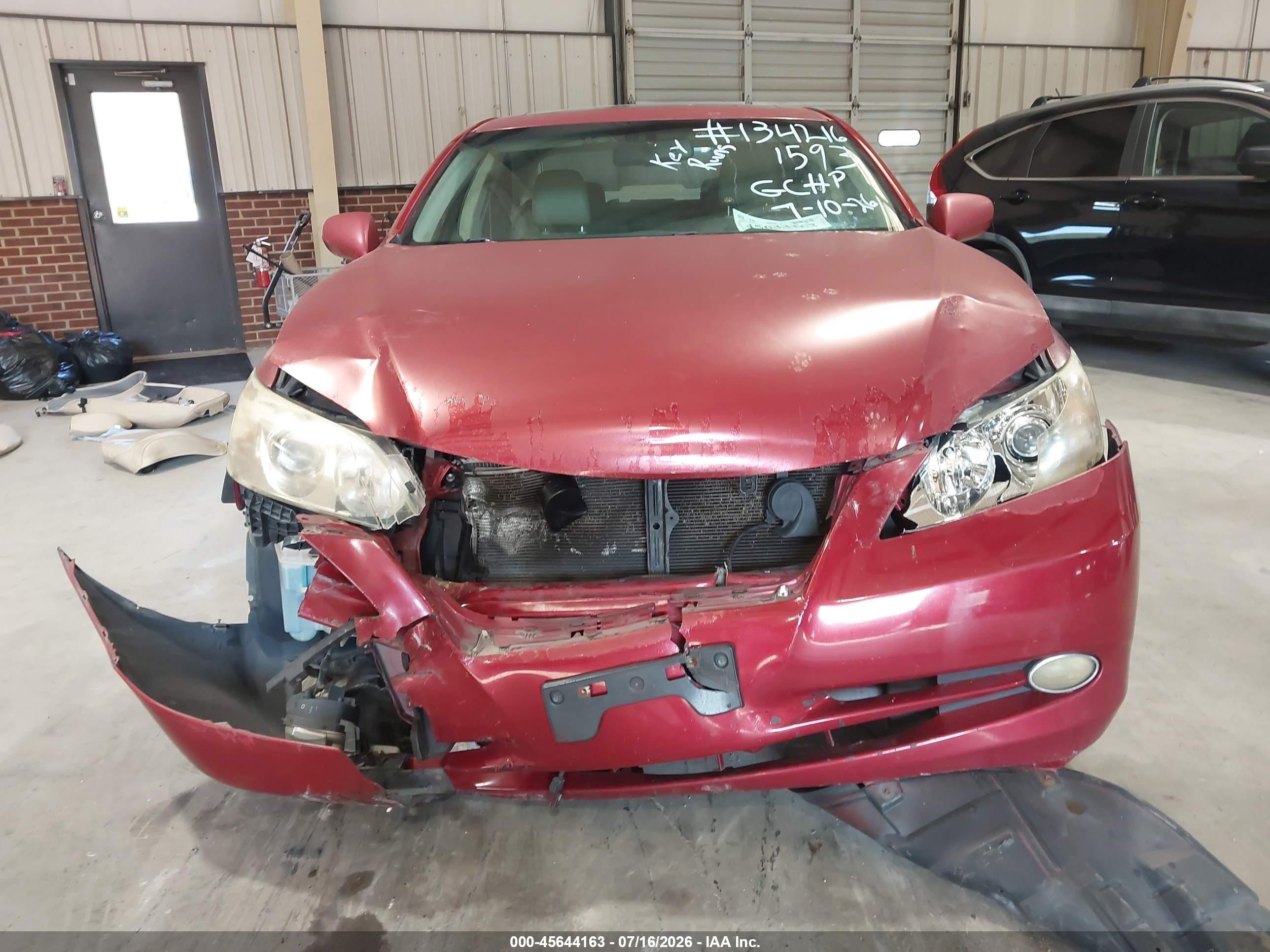 2009 Lexus Es 350   Burgundy vin: JTHBJ46G692281593