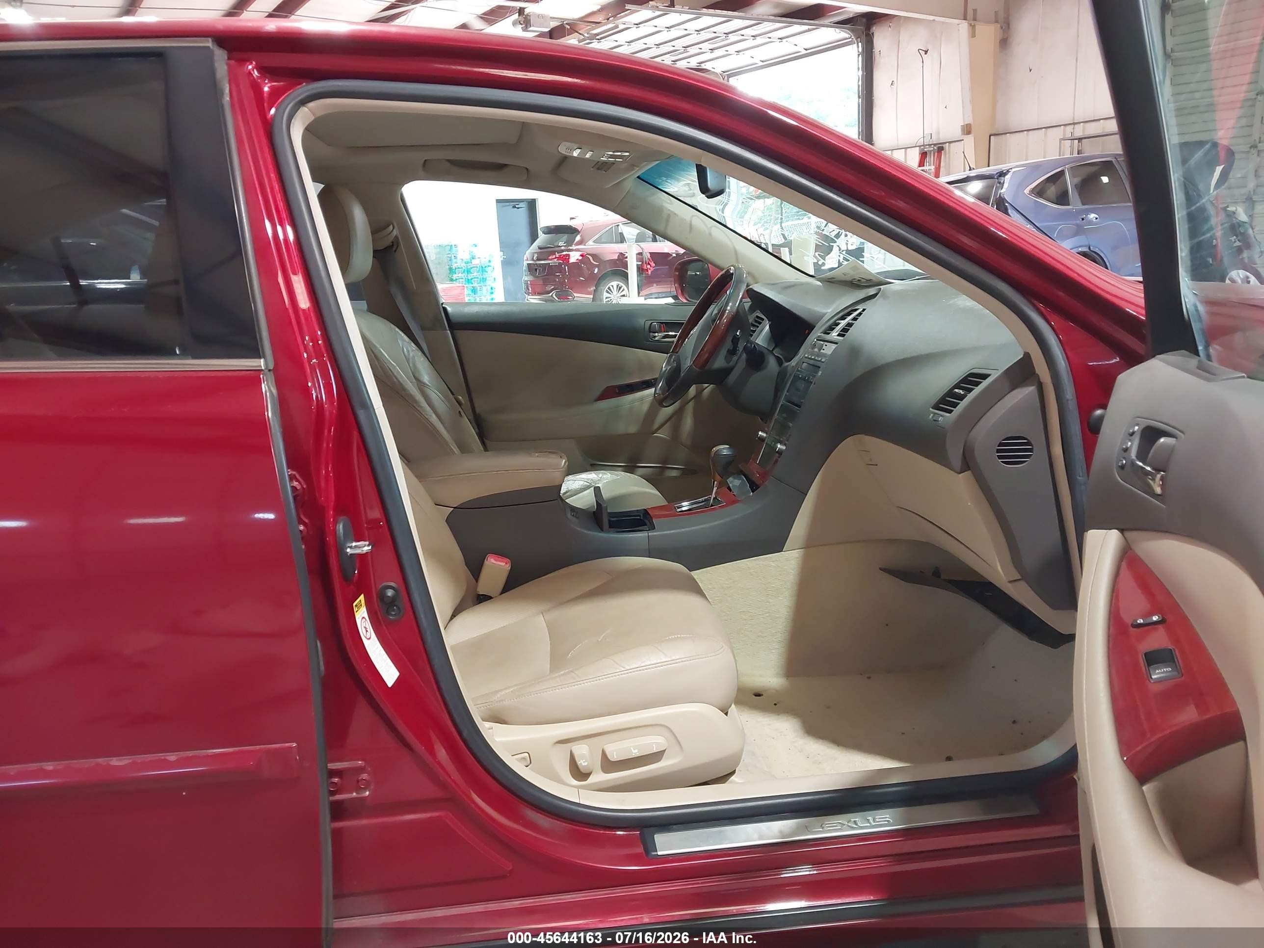 2009 Lexus Es 350   Burgundy vin: JTHBJ46G692281593