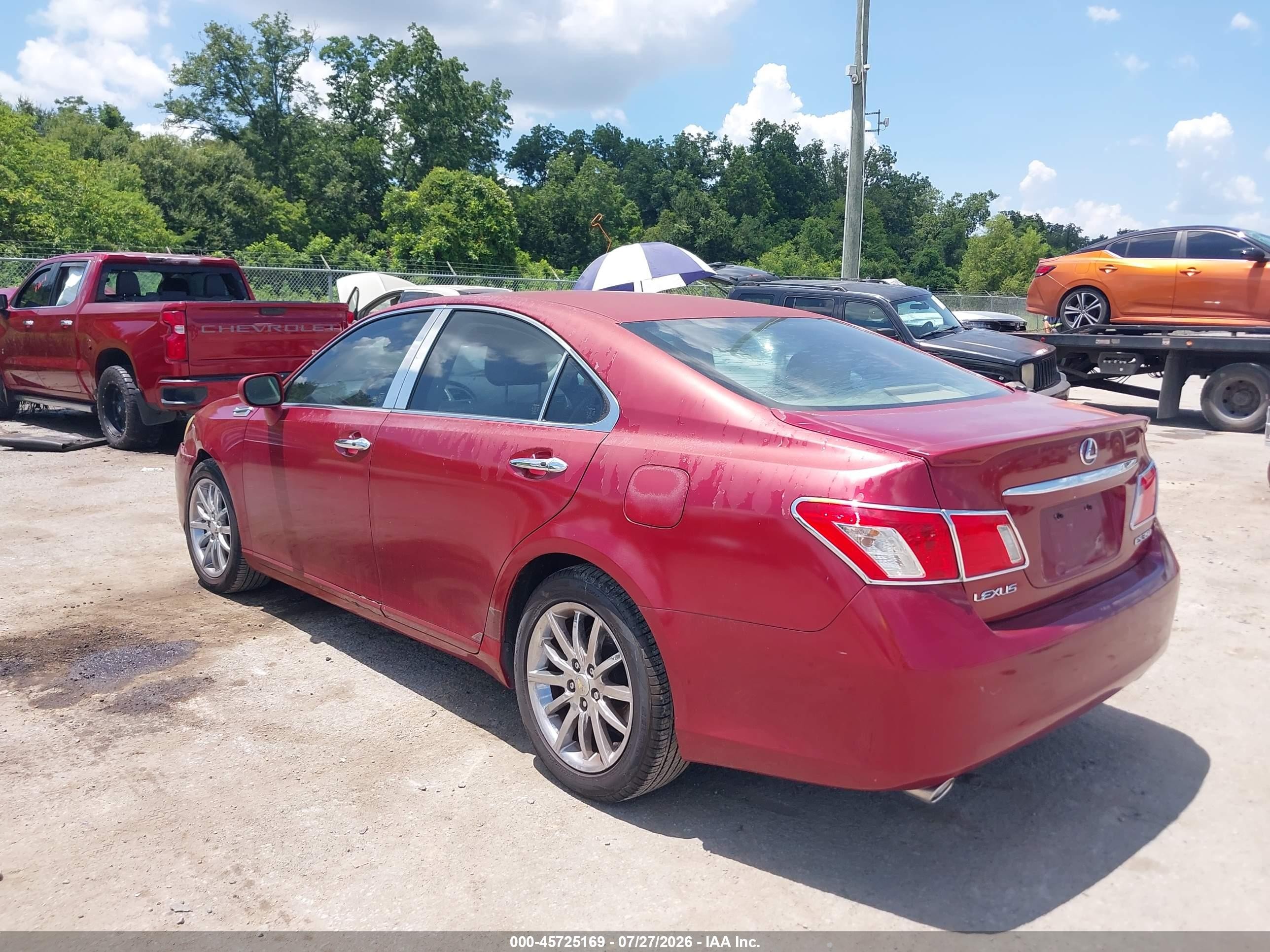 2009 Lexus Es 350   Red vin: JTHBJ46G692282453