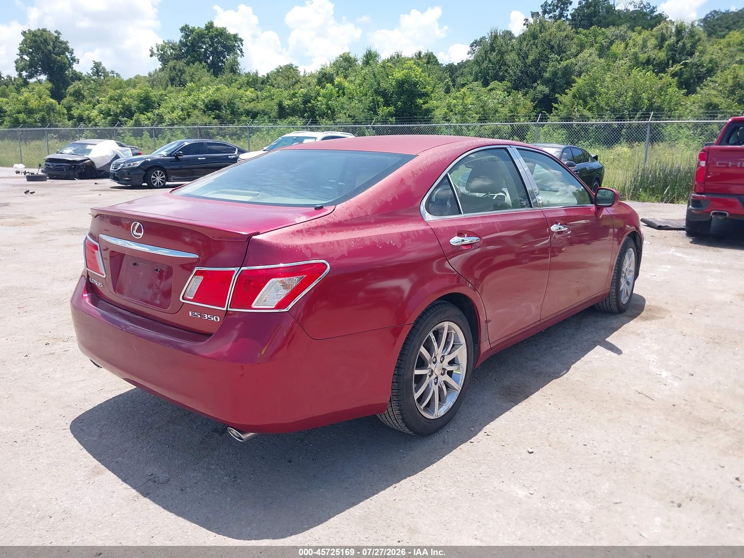 2009 Lexus Es 350   Red vin: JTHBJ46G692282453