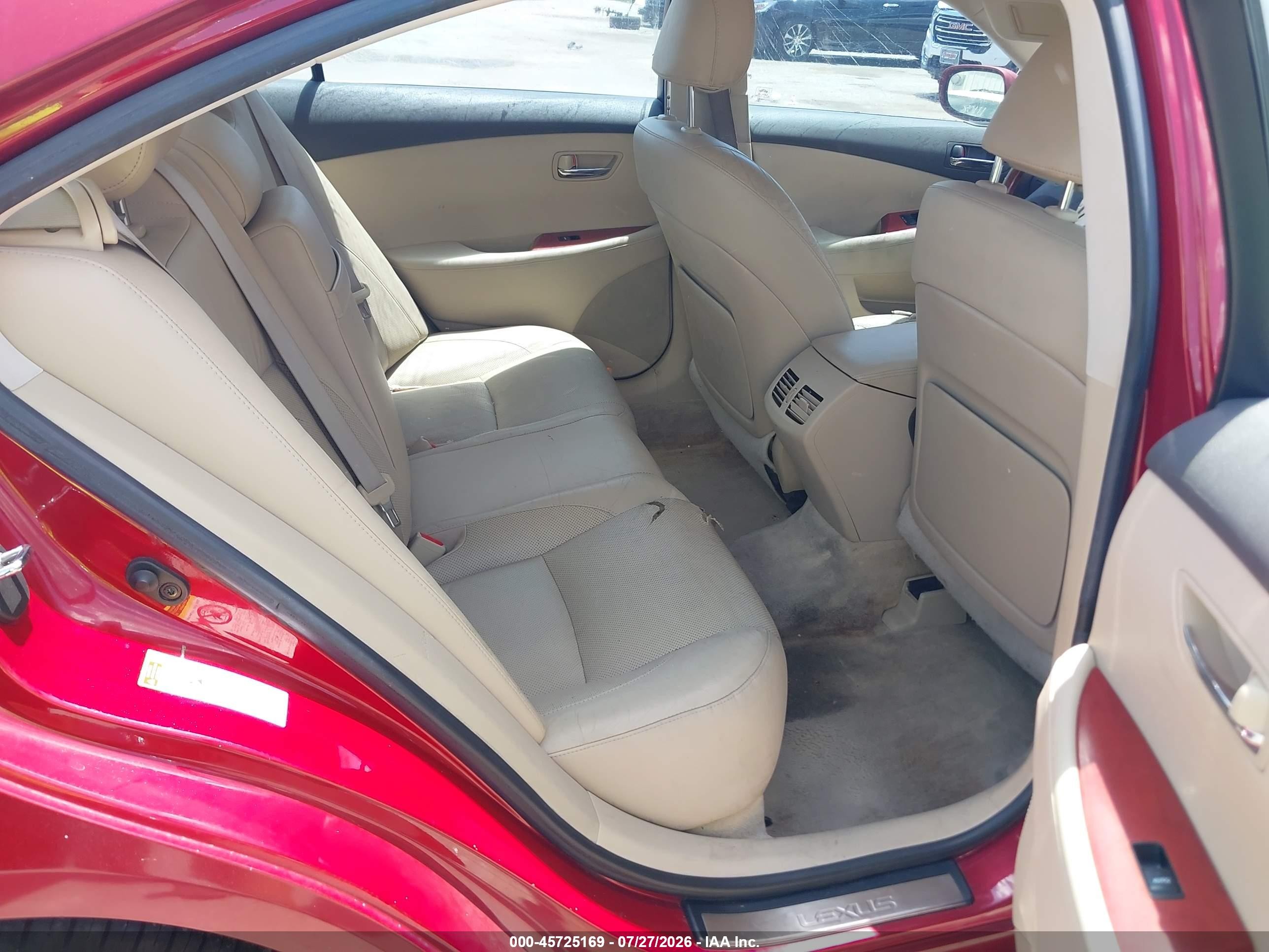2009 Lexus Es 350   Red vin: JTHBJ46G692282453