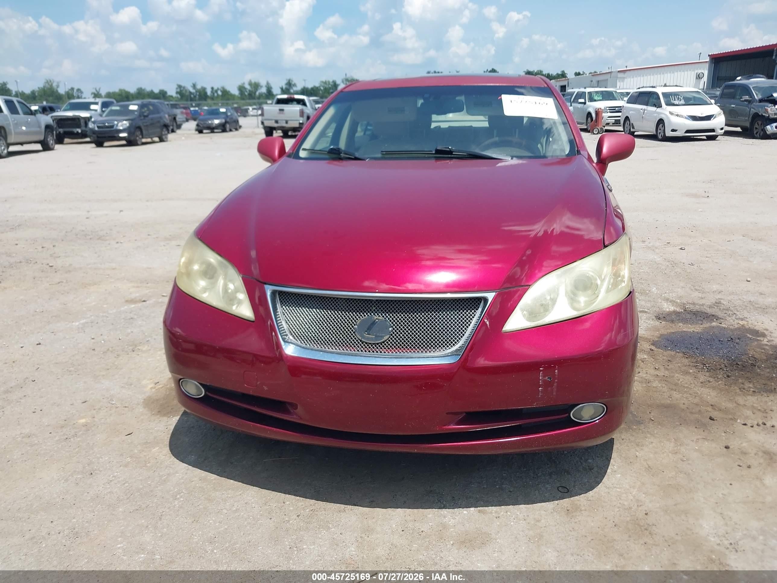 2009 Lexus Es 350   Red vin: JTHBJ46G692282453