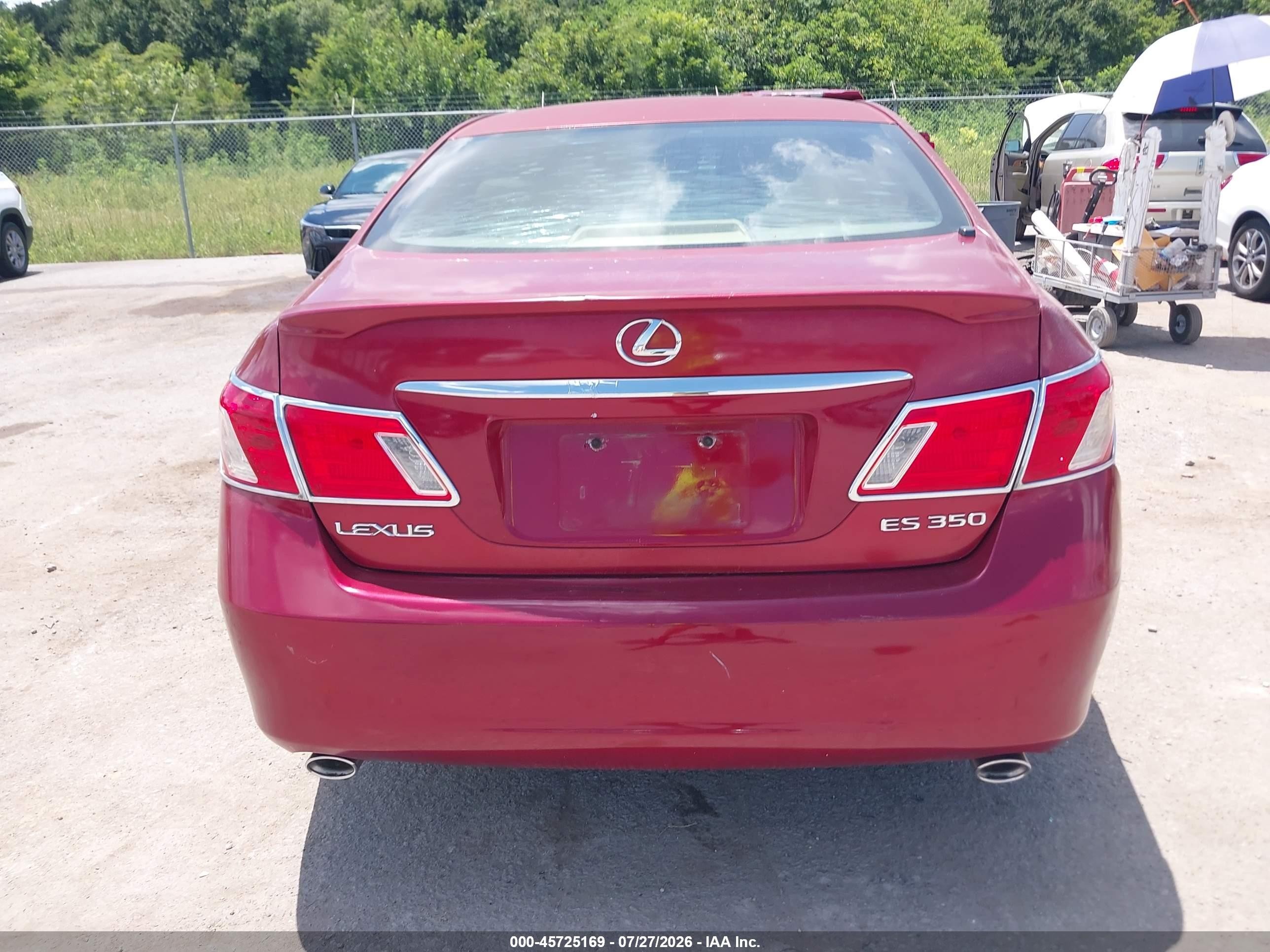2009 Lexus Es 350   Red vin: JTHBJ46G692282453
