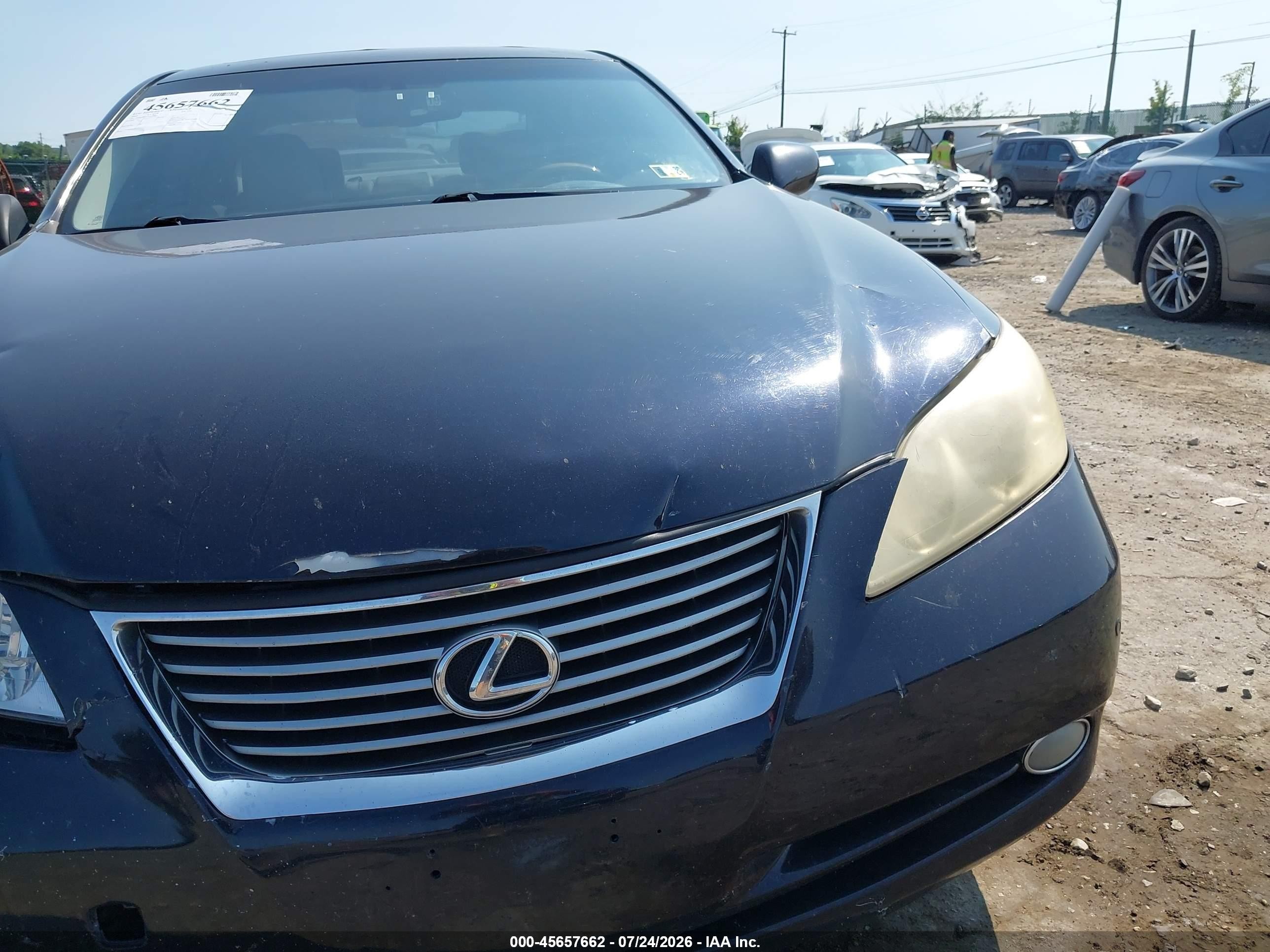 2009 Lexus Es 350   Dark Blue vin: JTHBJ46G692306959