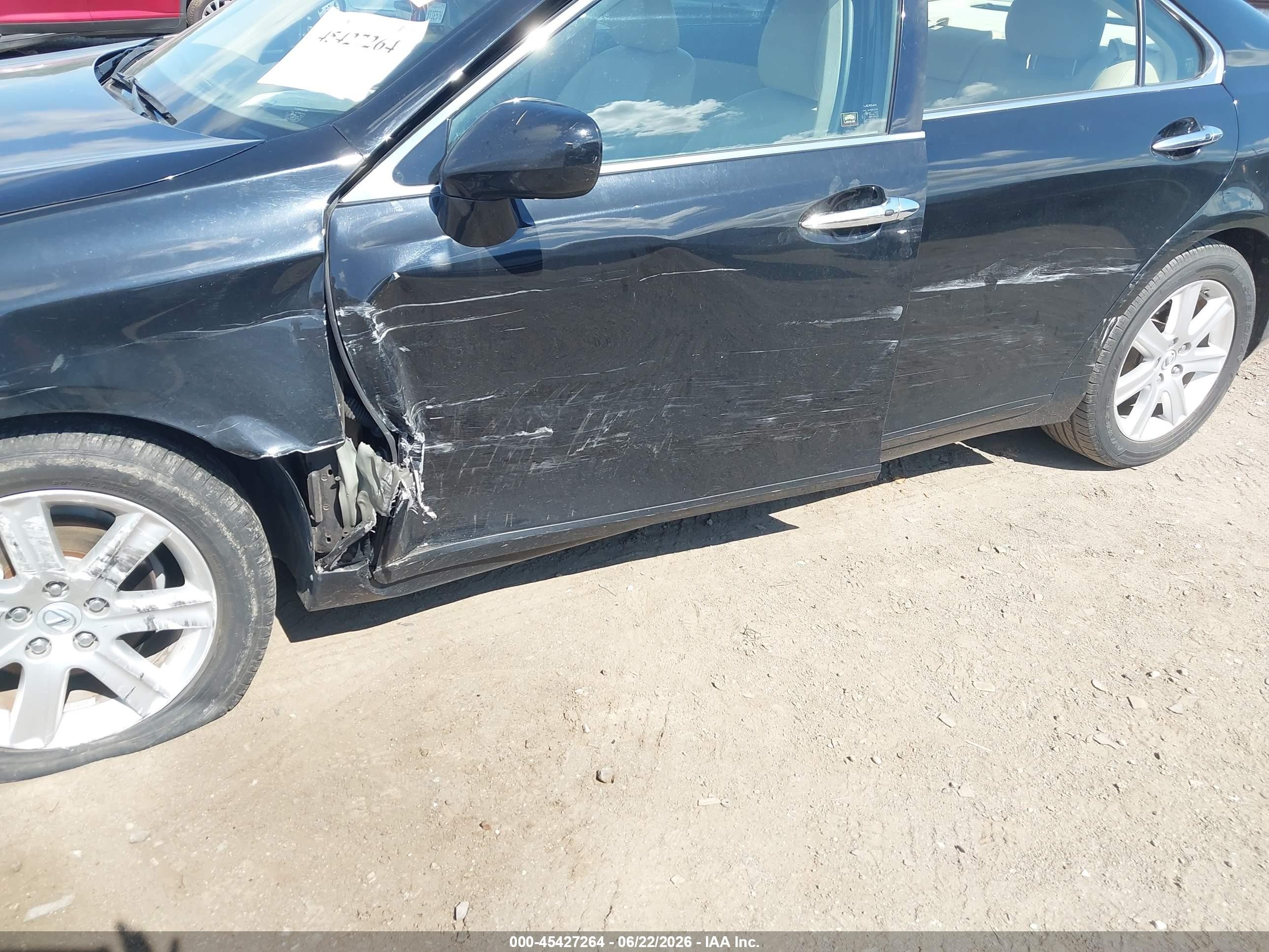 2009 Lexus Es 350   Black vin: JTHBJ46G692342022