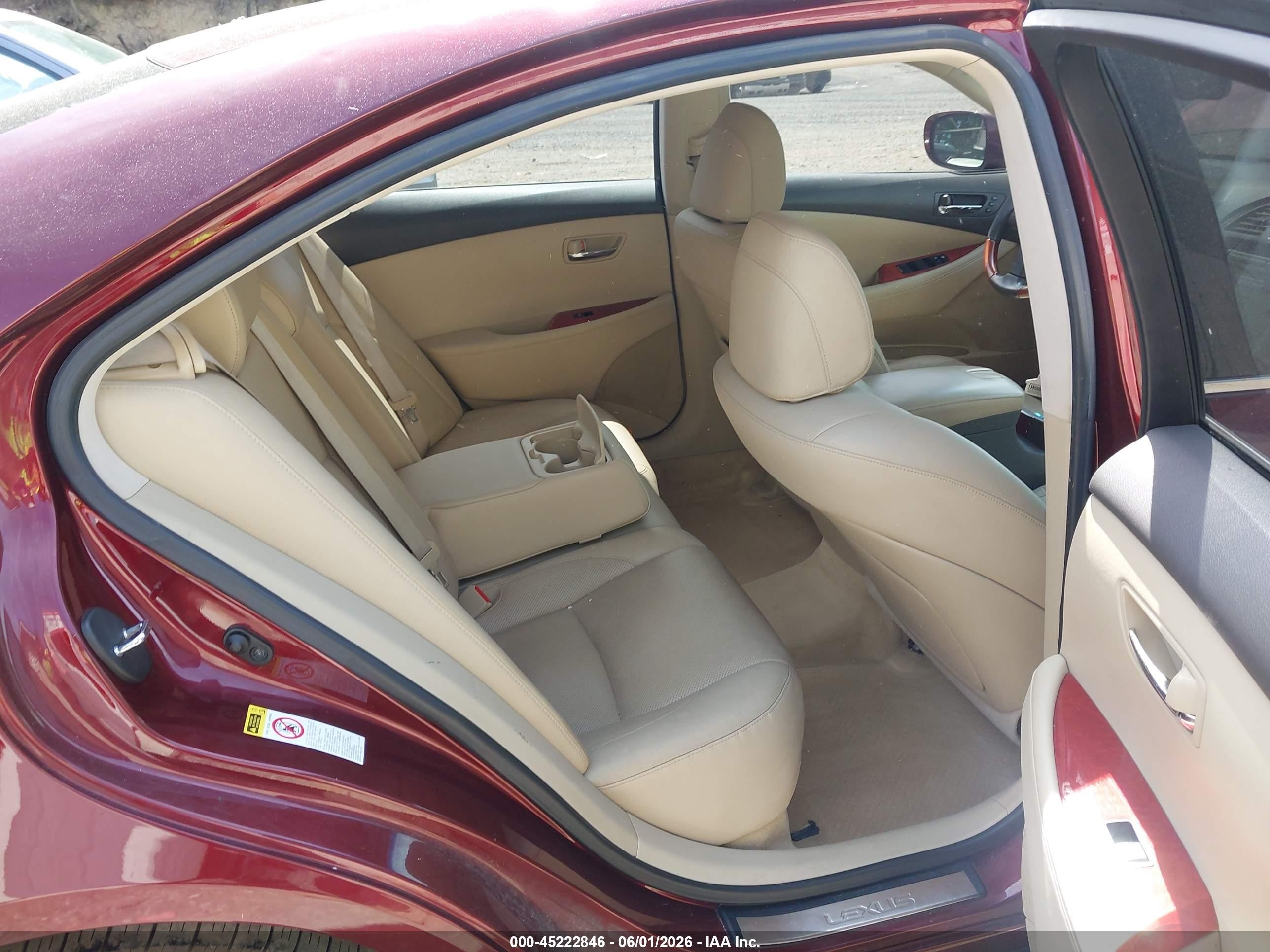 2007 Lexus Es 350   Red vin: JTHBJ46G772075521