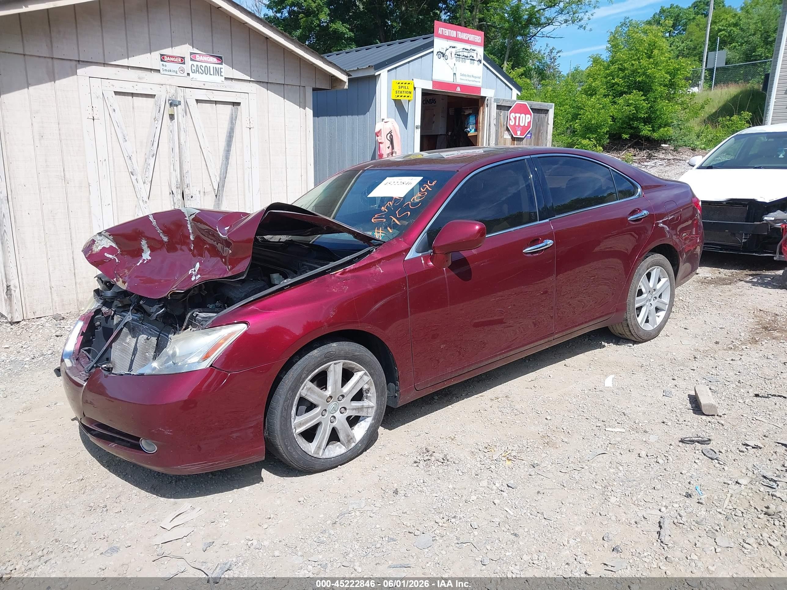 2007 Lexus Es 350   Red vin: JTHBJ46G772075521