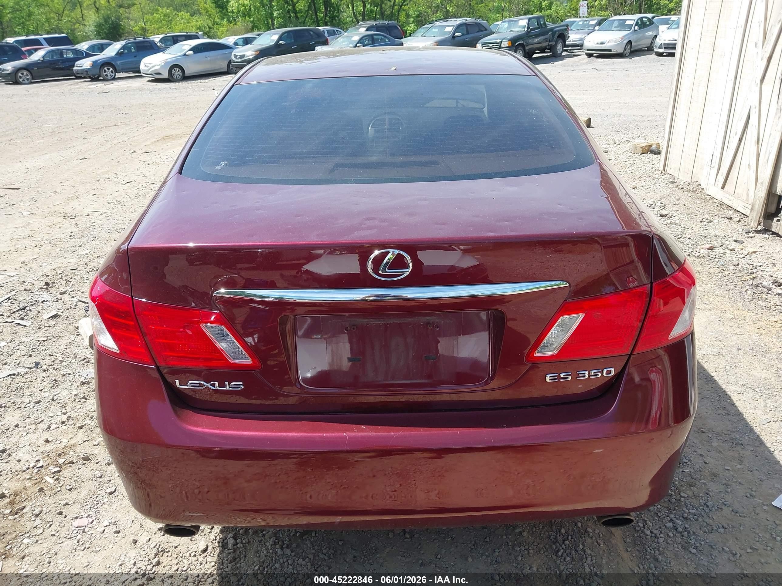2007 Lexus Es 350   Red vin: JTHBJ46G772075521