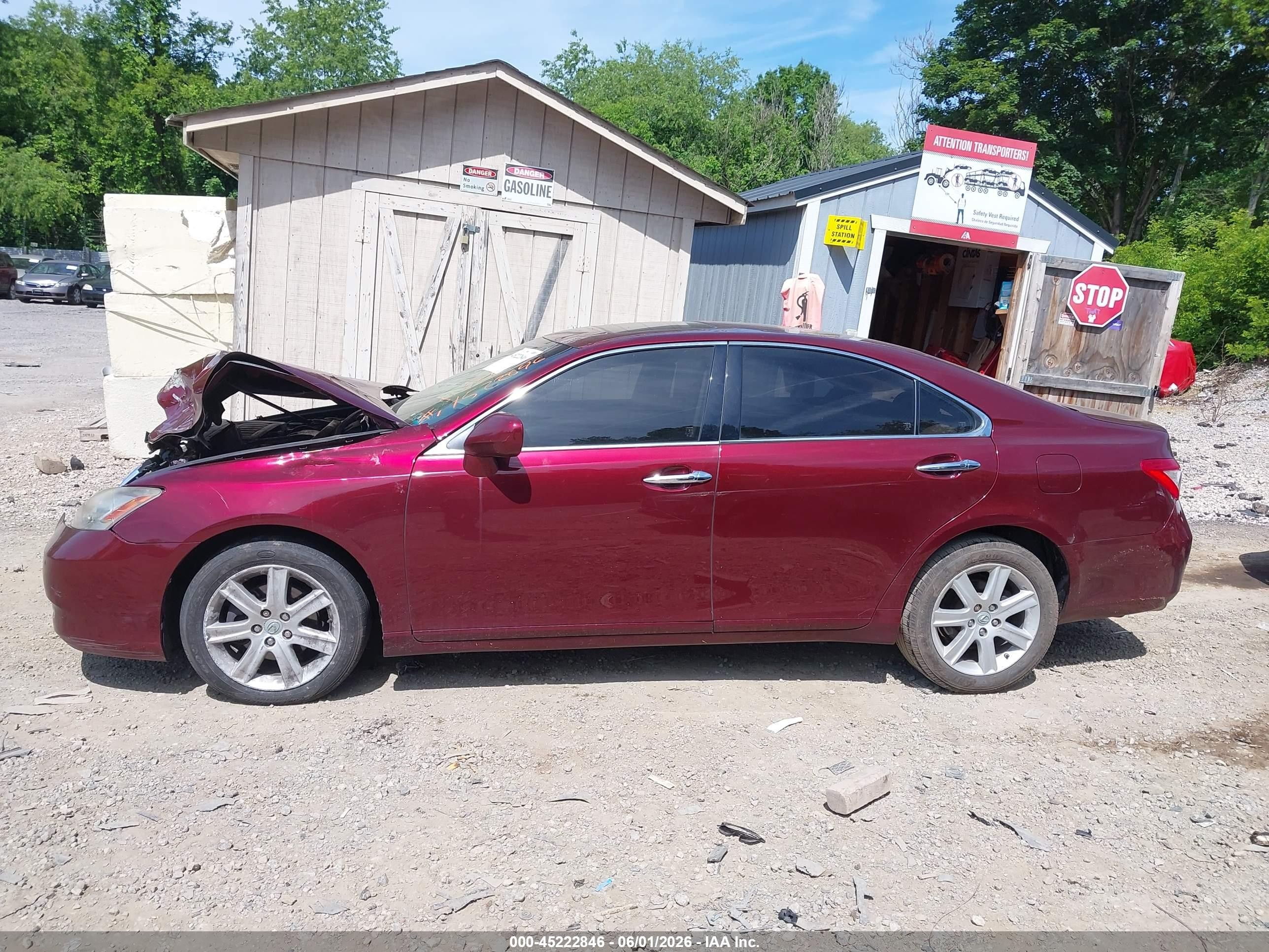 2007 Lexus Es 350   Red vin: JTHBJ46G772075521
