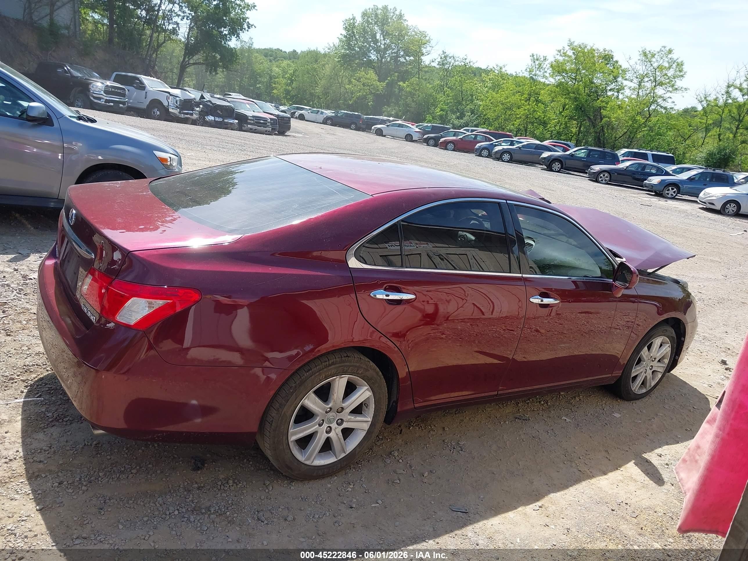 2007 Lexus Es 350   Red vin: JTHBJ46G772075521