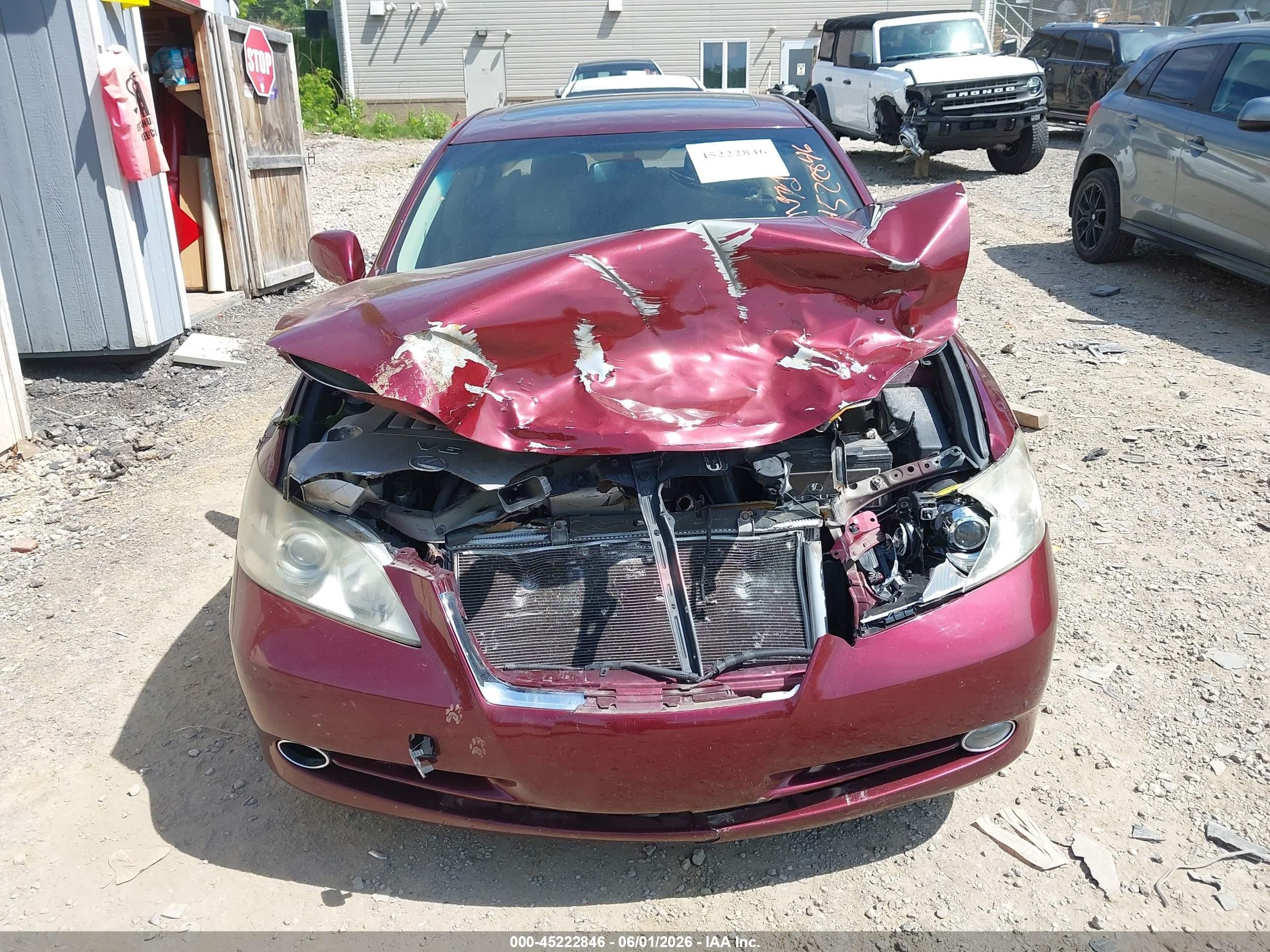 2007 Lexus Es 350   Red vin: JTHBJ46G772075521