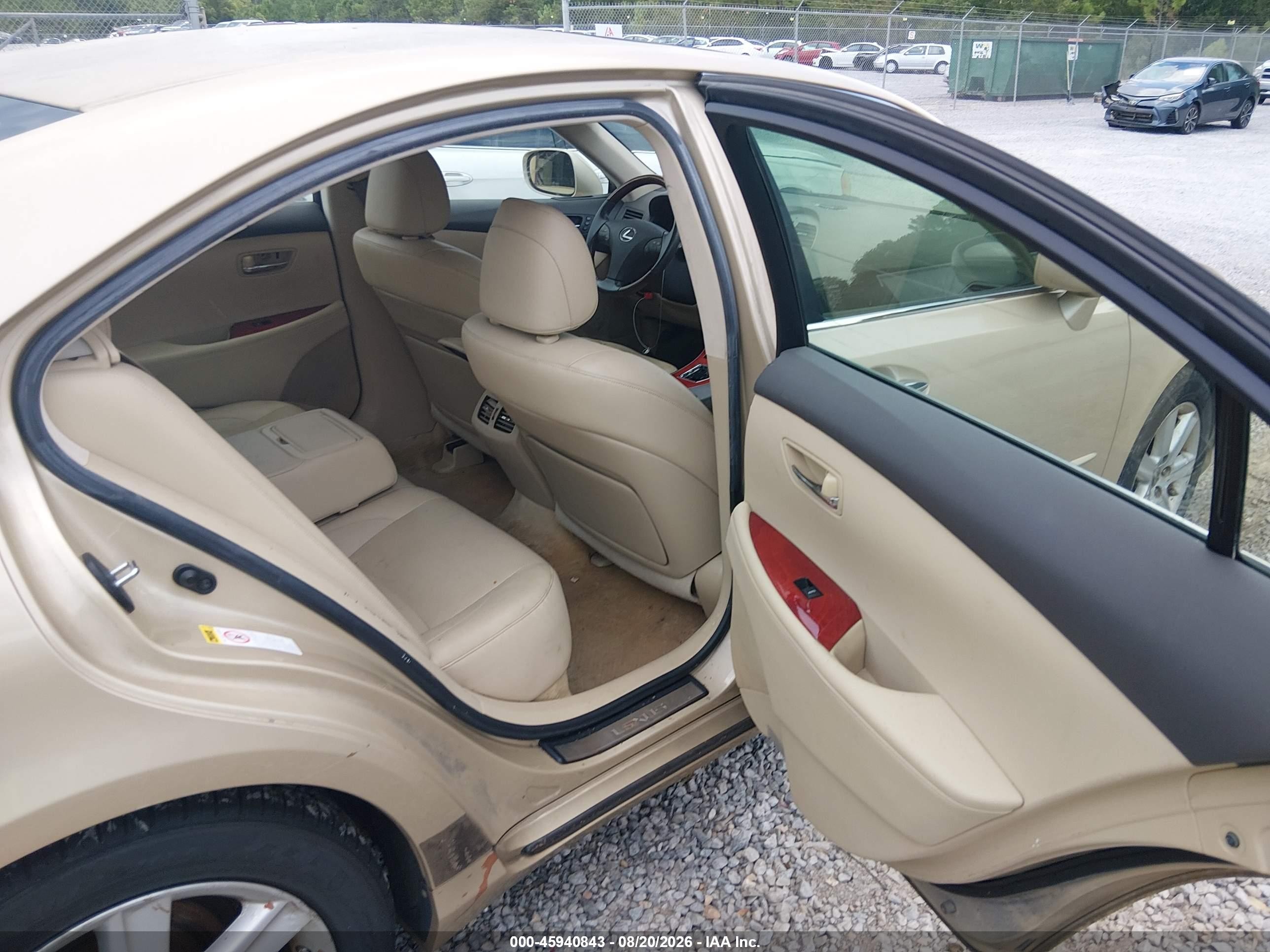 2007 Lexus Es 350   Gold vin: JTHBJ46G772083361