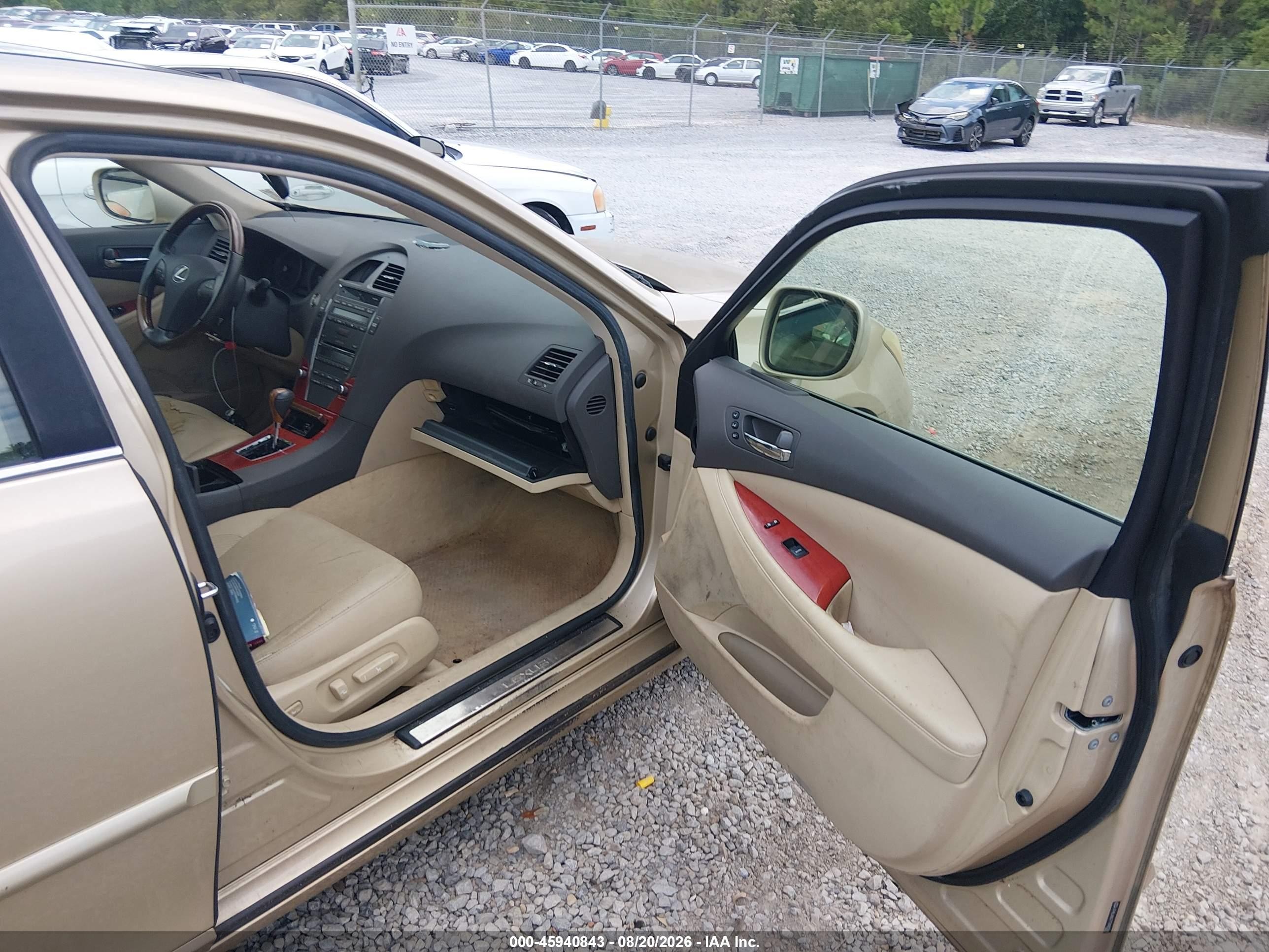 2007 Lexus Es 350   Gold vin: JTHBJ46G772083361