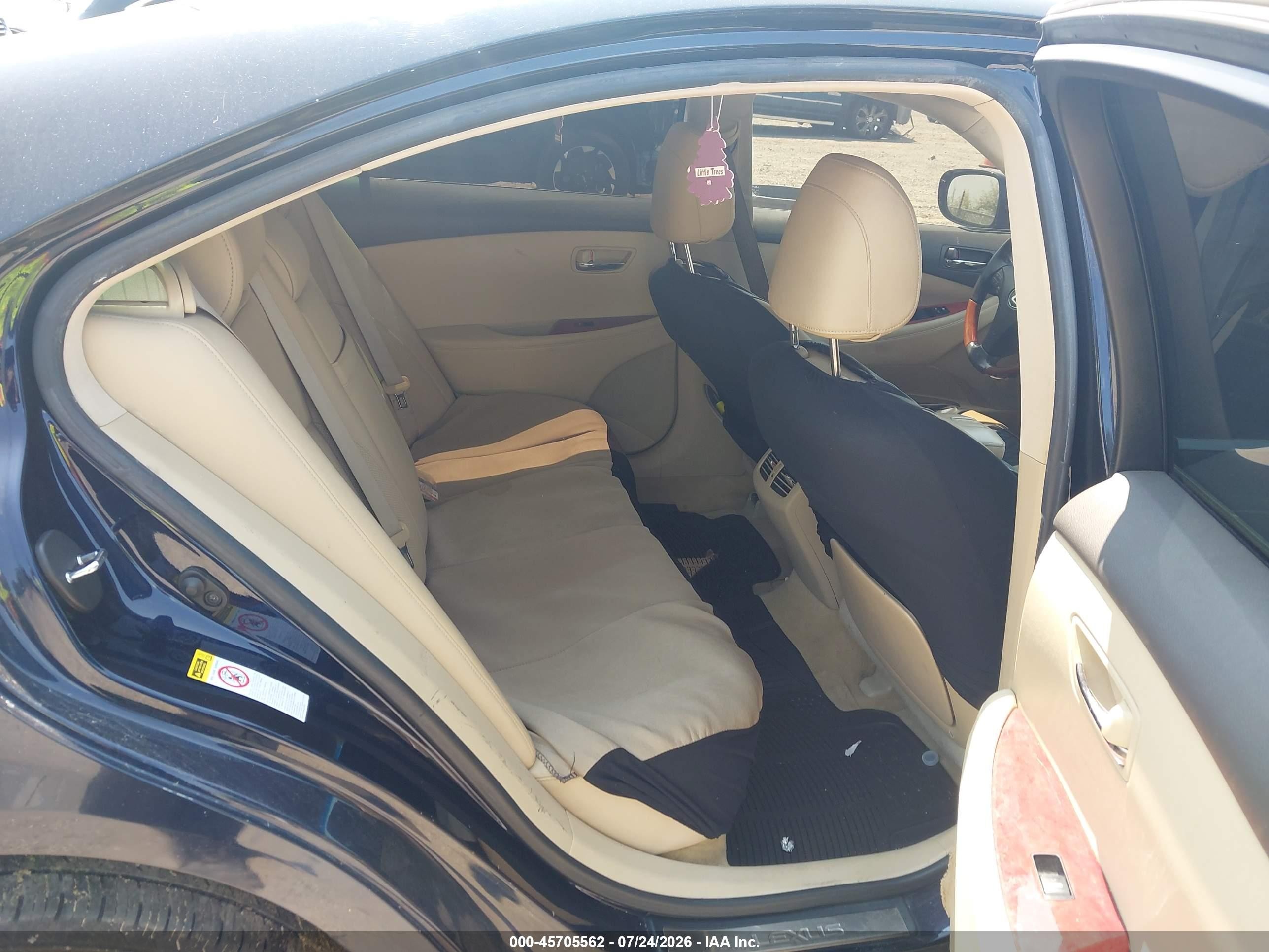 2007 Lexus Es 350   Черный vin: JTHBJ46G772090424