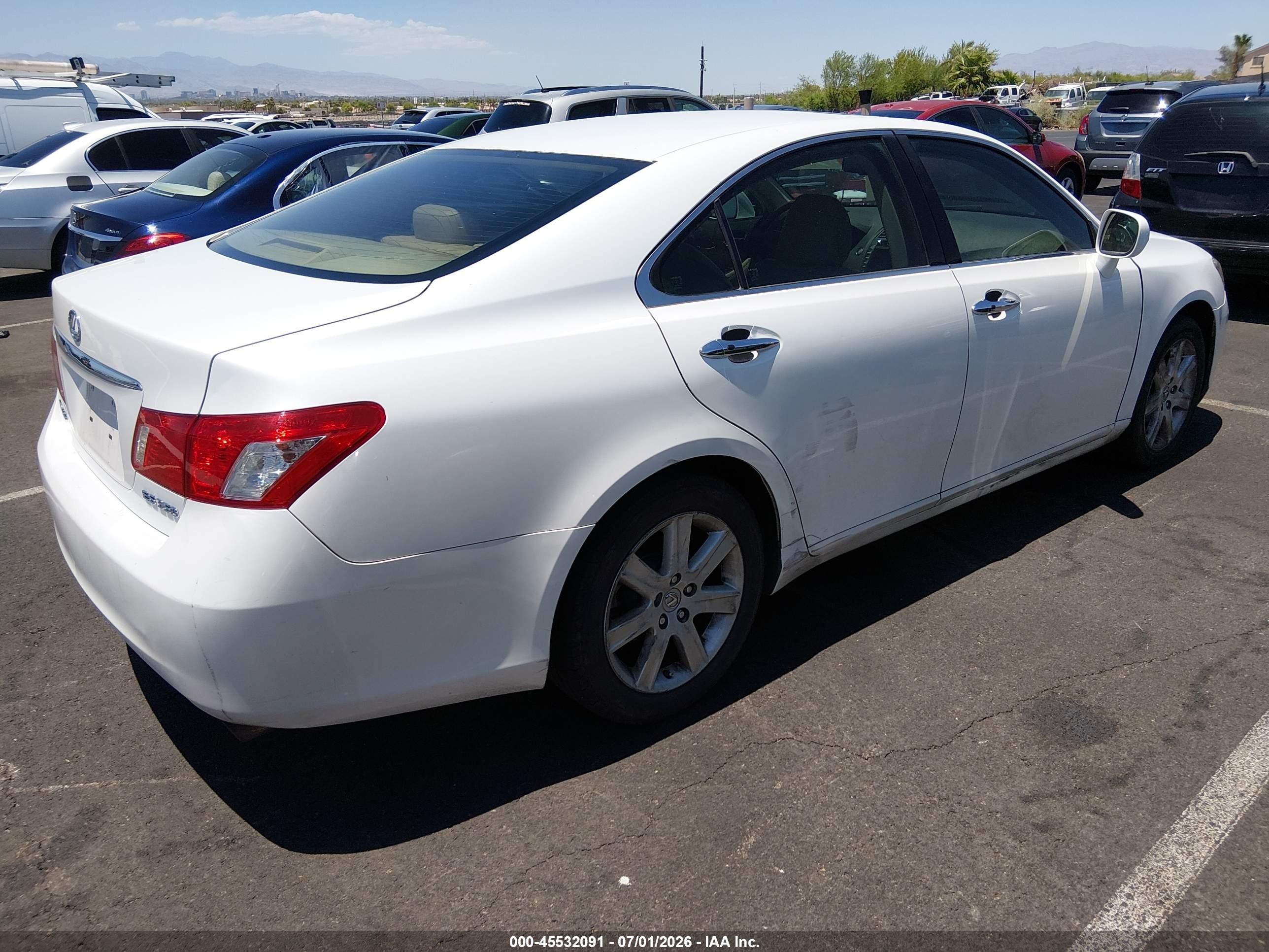 2007 Lexus Es 350   Белый vin: JTHBJ46G772091508