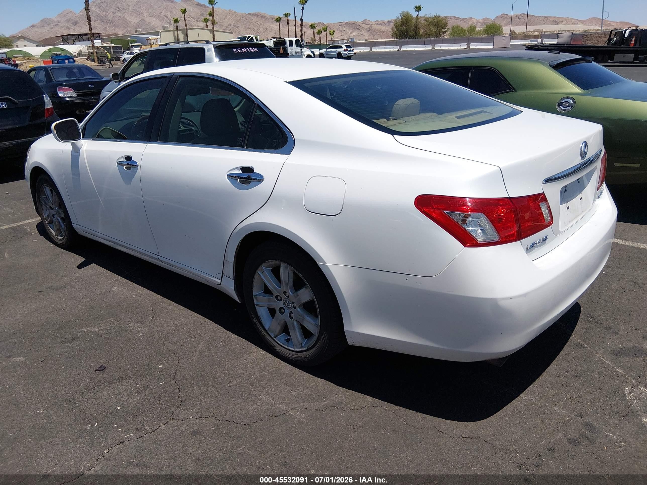 2007 Lexus Es 350   Белый vin: JTHBJ46G772091508