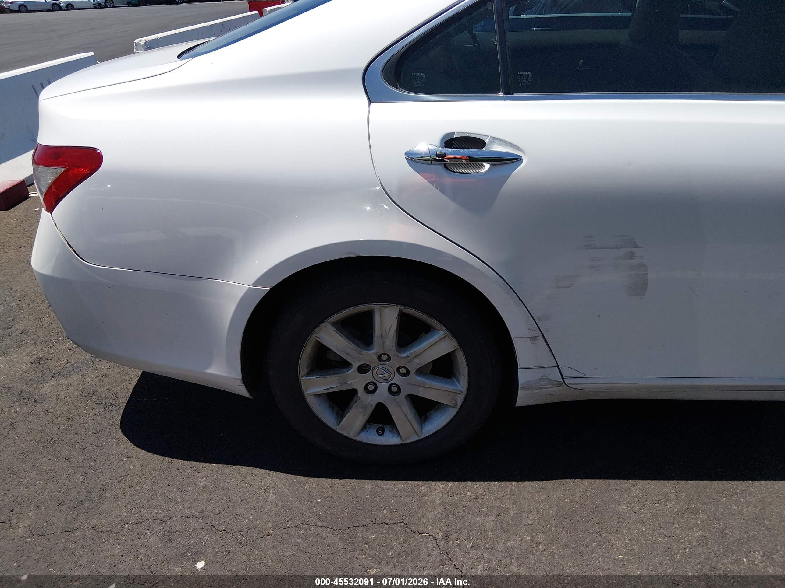 2007 Lexus Es 350   Белый vin: JTHBJ46G772091508