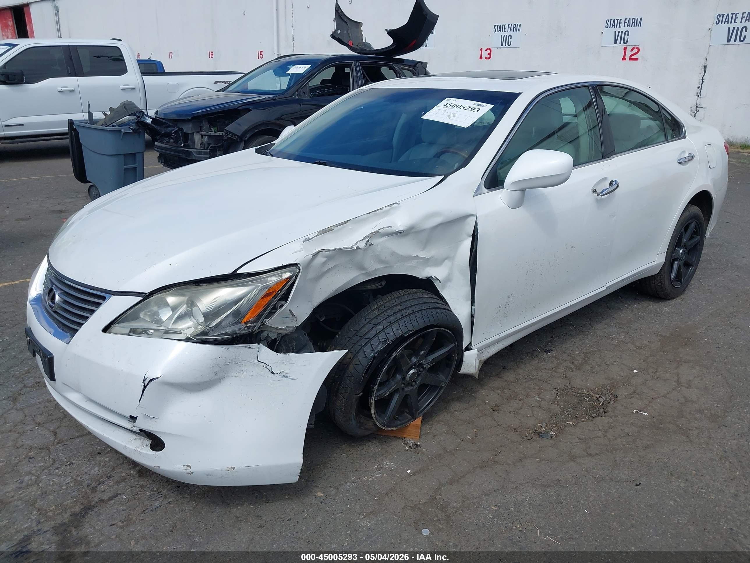 2007 Lexus Es 350   White vin: JTHBJ46G772096336