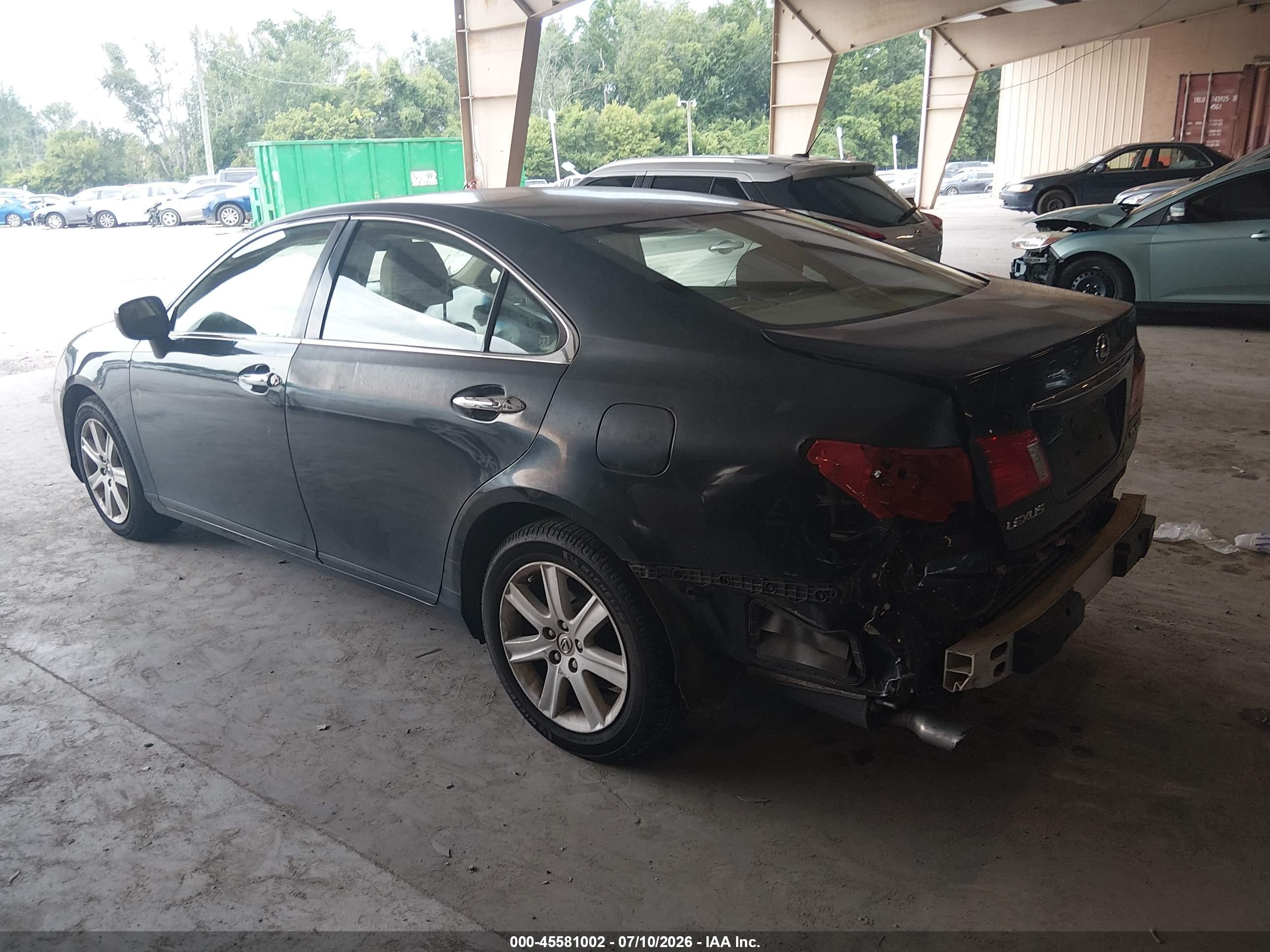 2007 Lexus Es 350   Черный vin: JTHBJ46G772127438