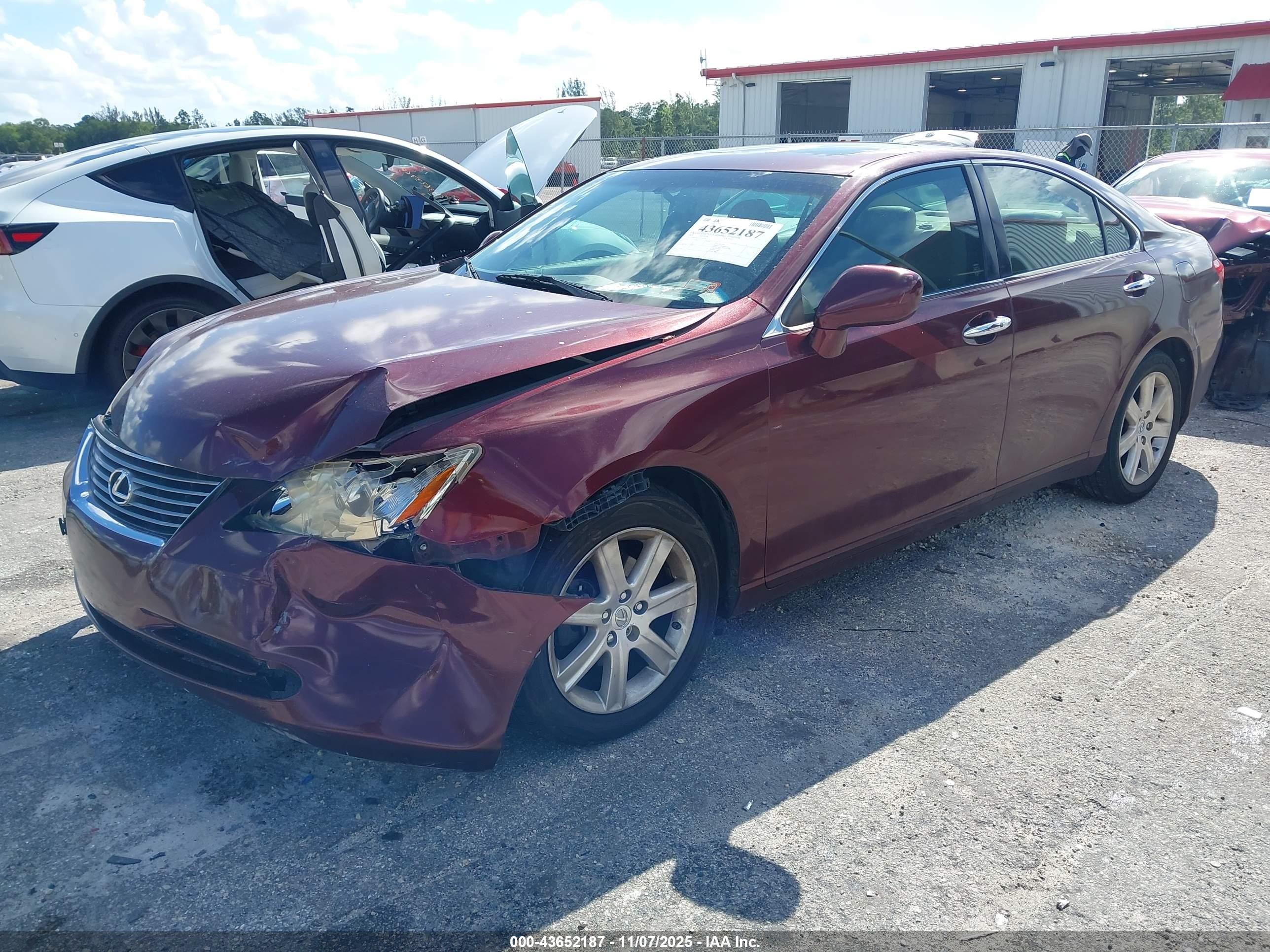 2007 Lexus Es 350   Burgundy vin: JTHBJ46G772135670