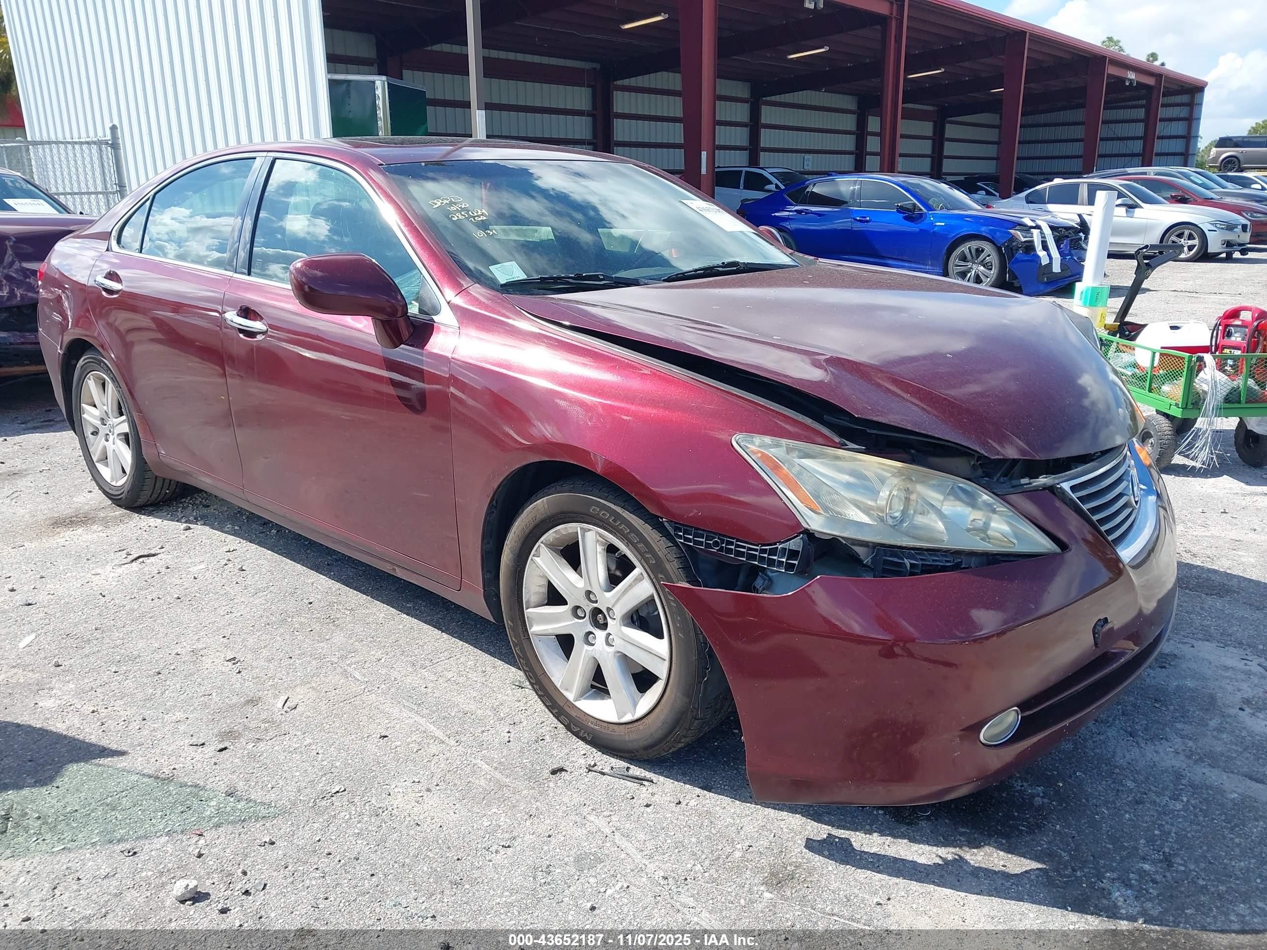 2007 Lexus Es 350   Burgundy vin: JTHBJ46G772135670