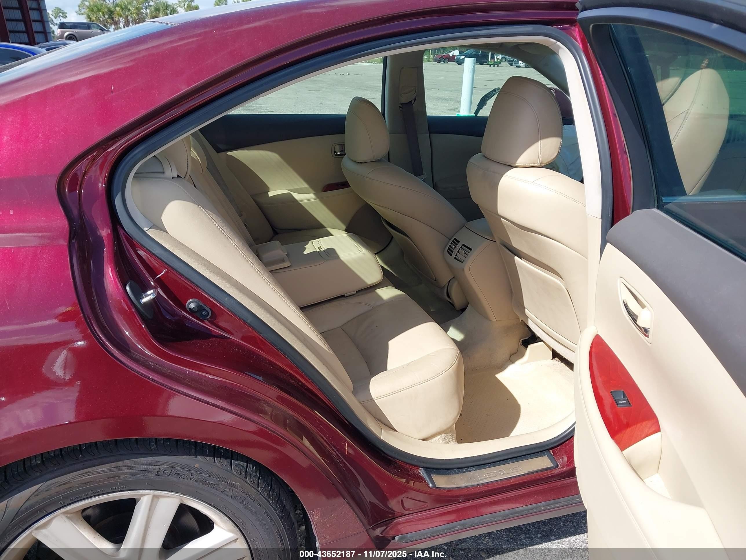 2007 Lexus Es 350   Burgundy vin: JTHBJ46G772135670