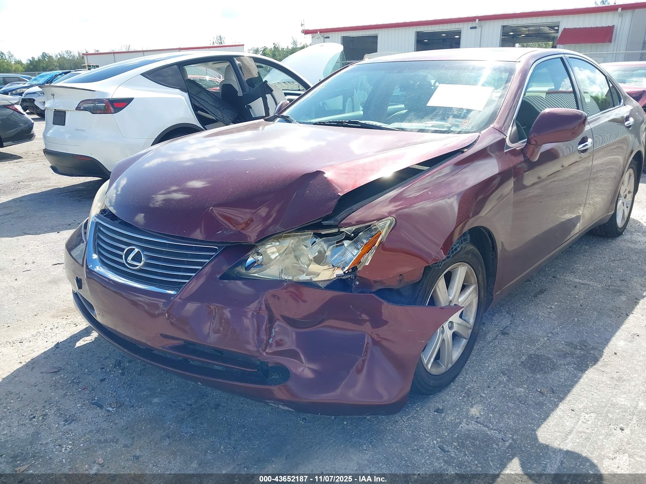 2007 Lexus Es 350   Burgundy vin: JTHBJ46G772135670