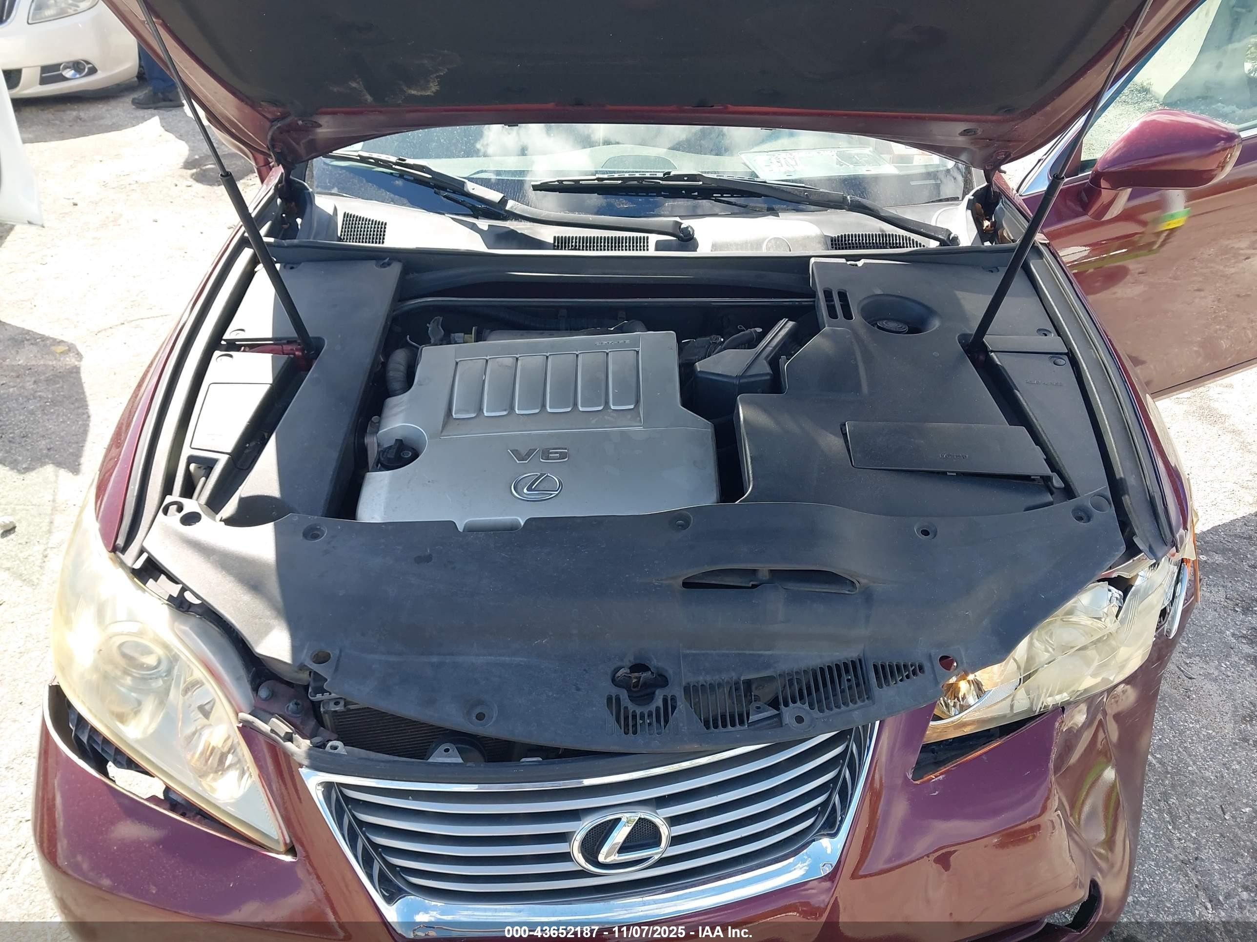 2007 Lexus Es 350   Burgundy vin: JTHBJ46G772135670