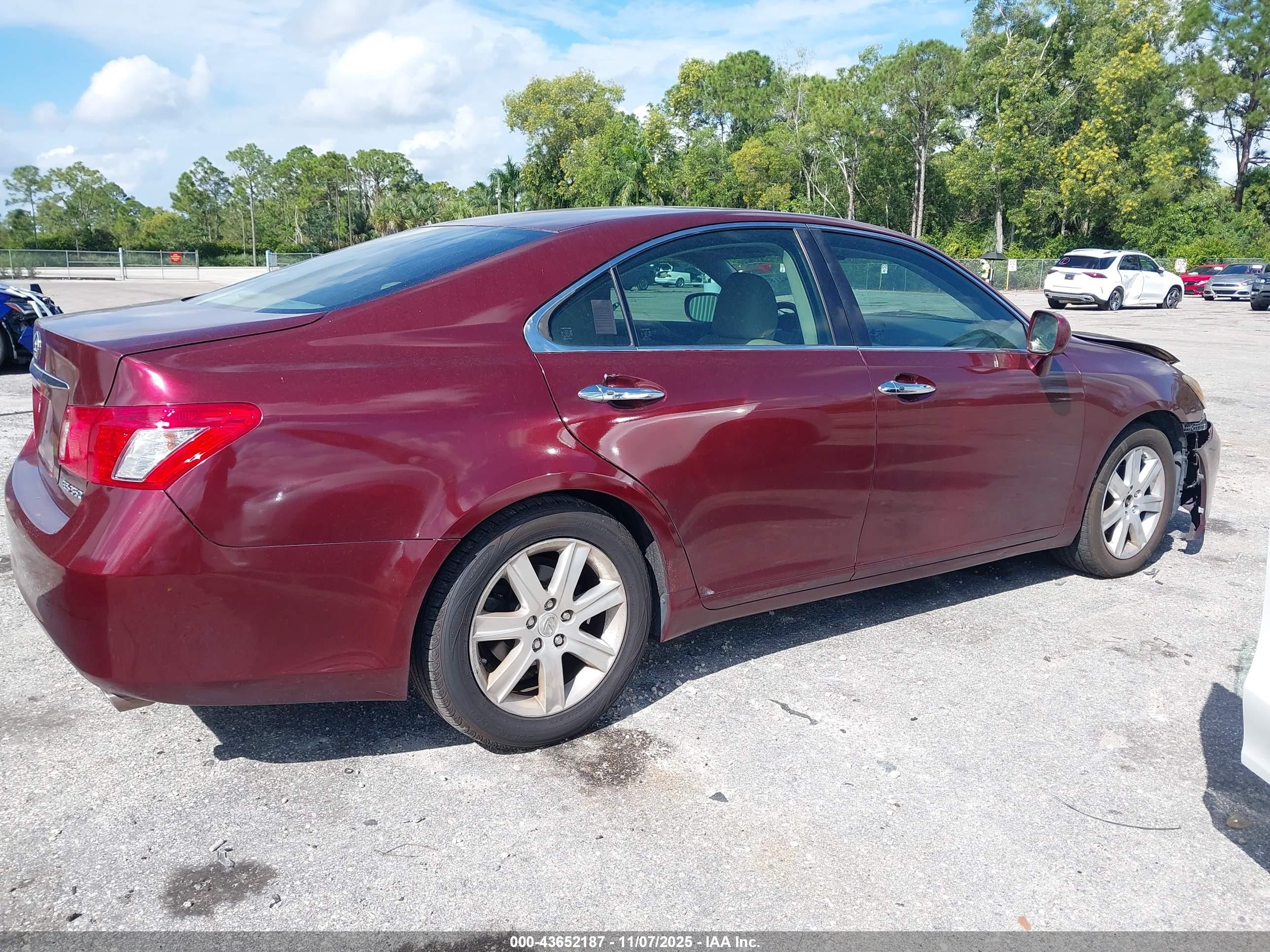 2007 Lexus Es 350   Burgundy vin: JTHBJ46G772135670