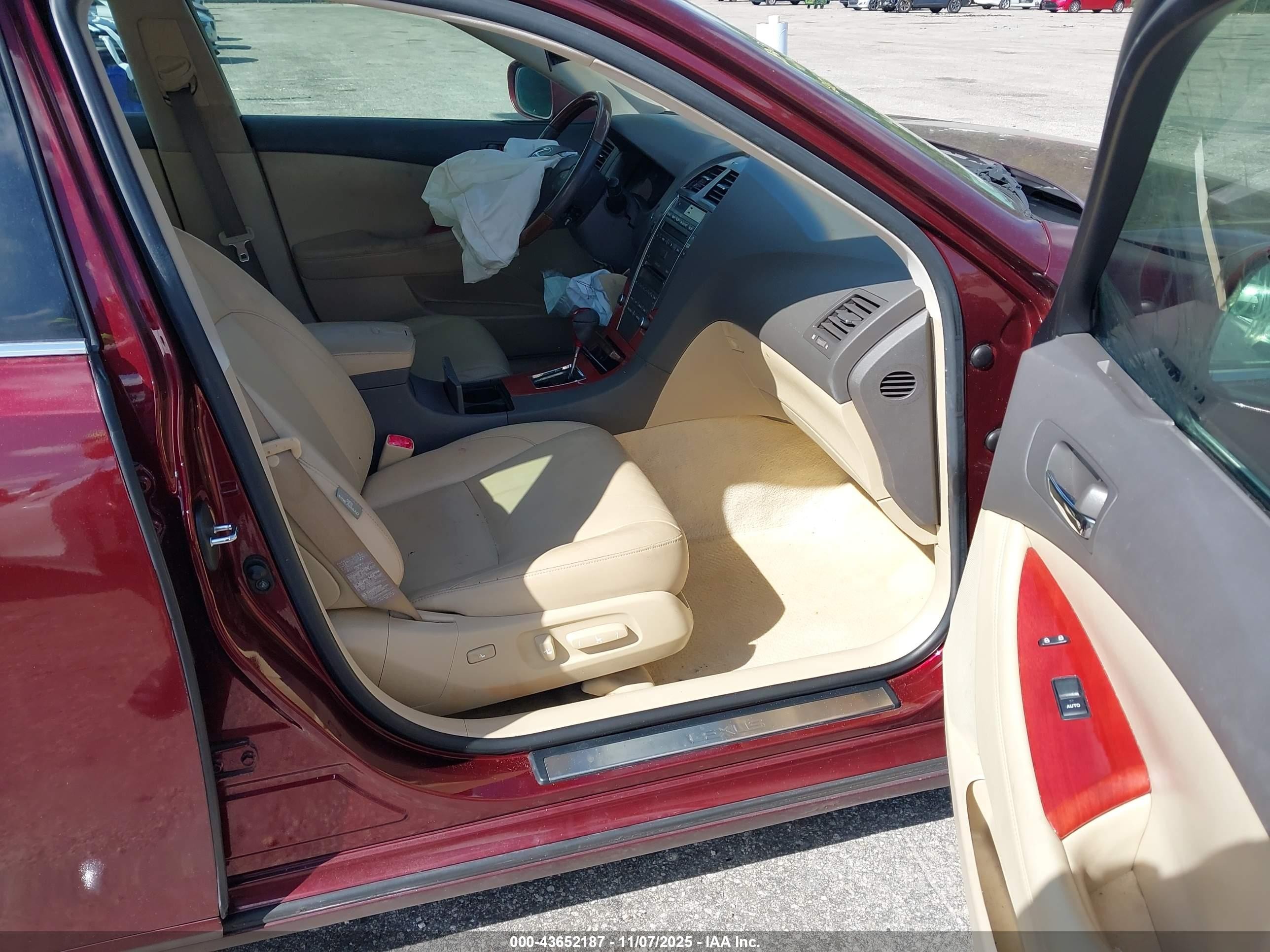 2007 Lexus Es 350   Burgundy vin: JTHBJ46G772135670