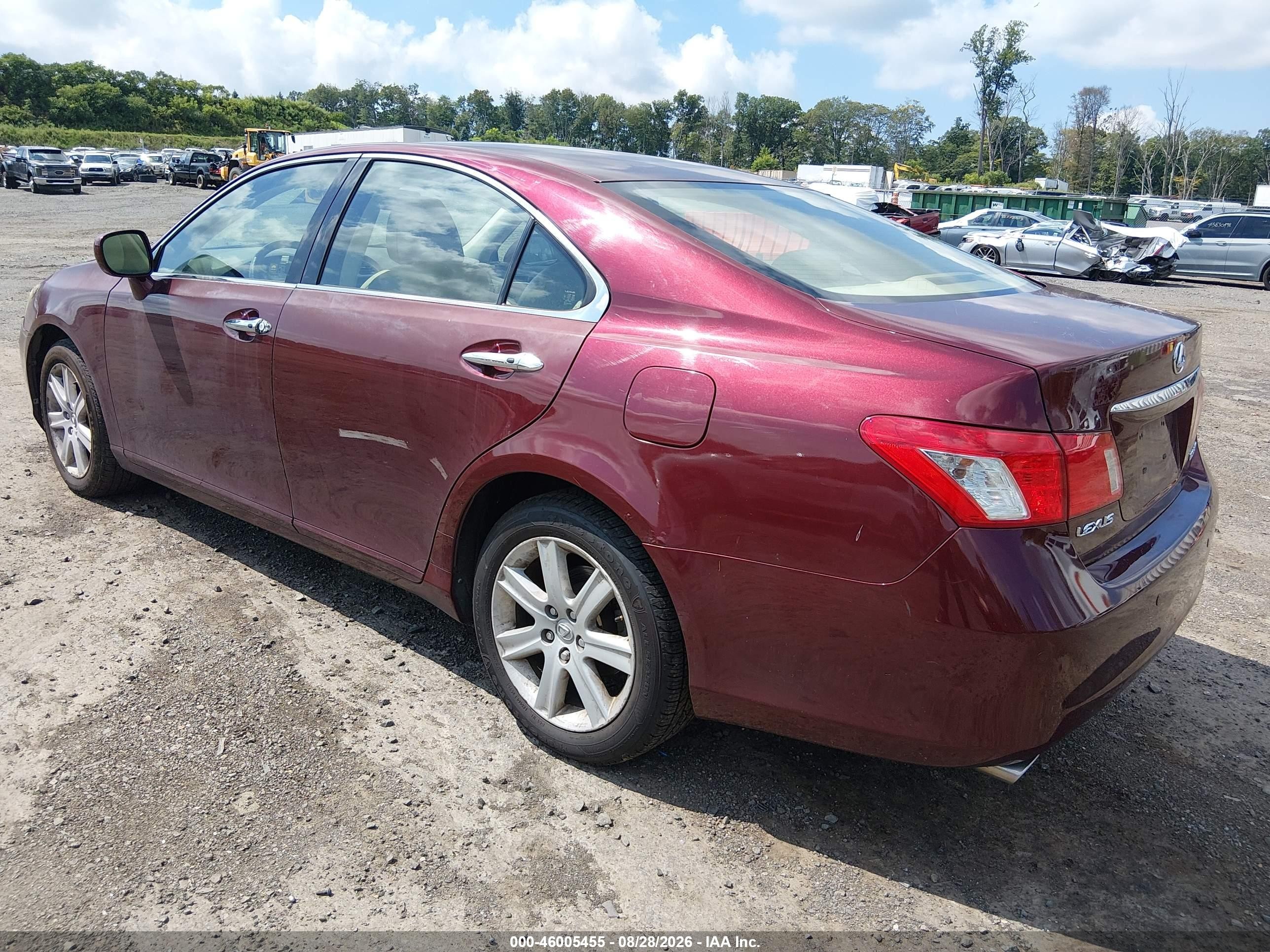 2007 Lexus Es 350   Red vin: JTHBJ46G772143980