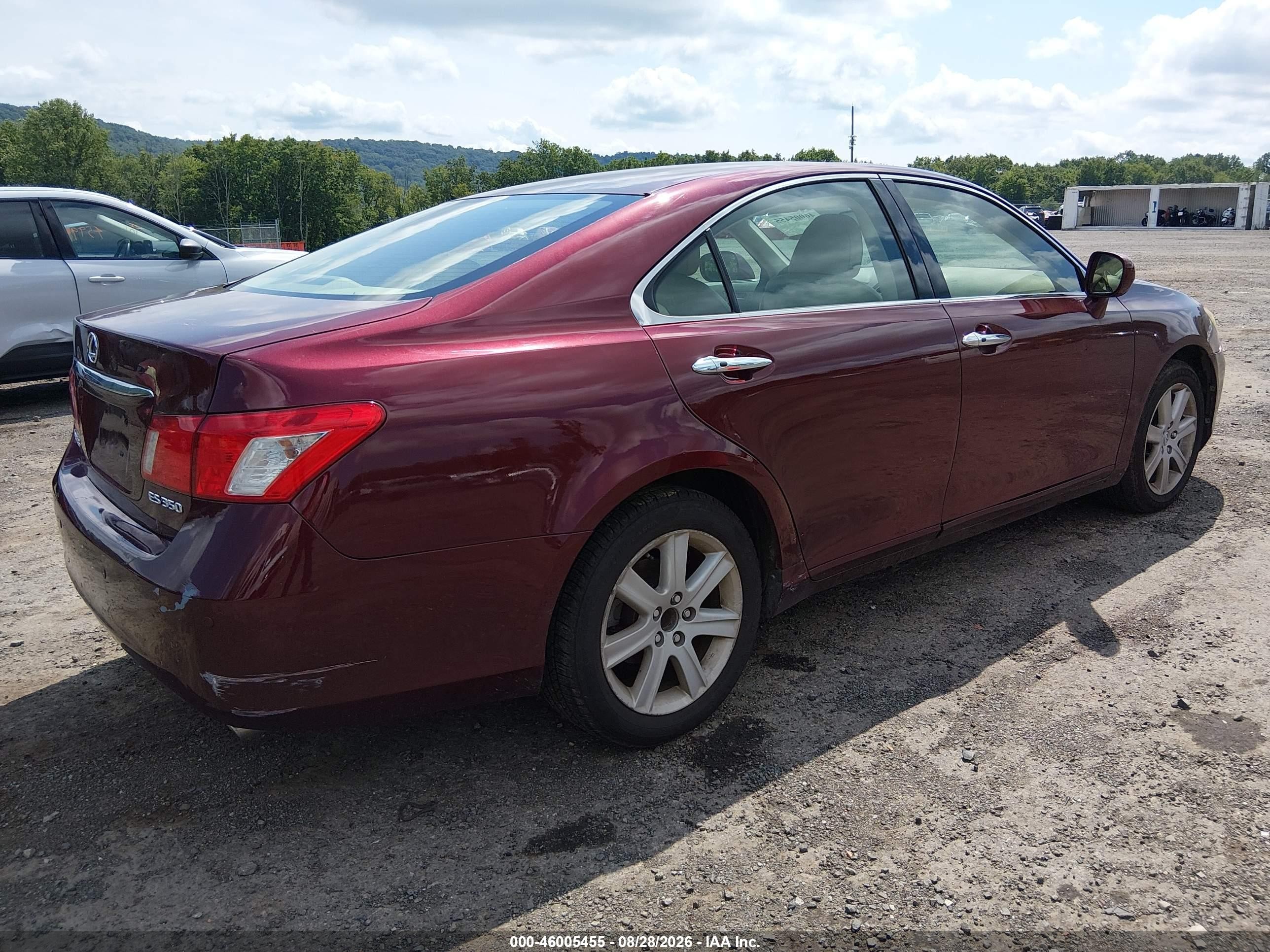 2007 Lexus Es 350   Red vin: JTHBJ46G772143980