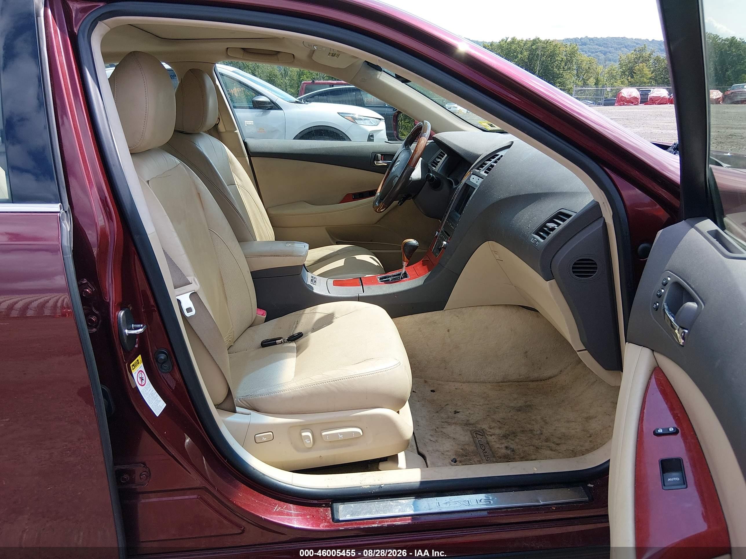 2007 Lexus Es 350   Red vin: JTHBJ46G772143980