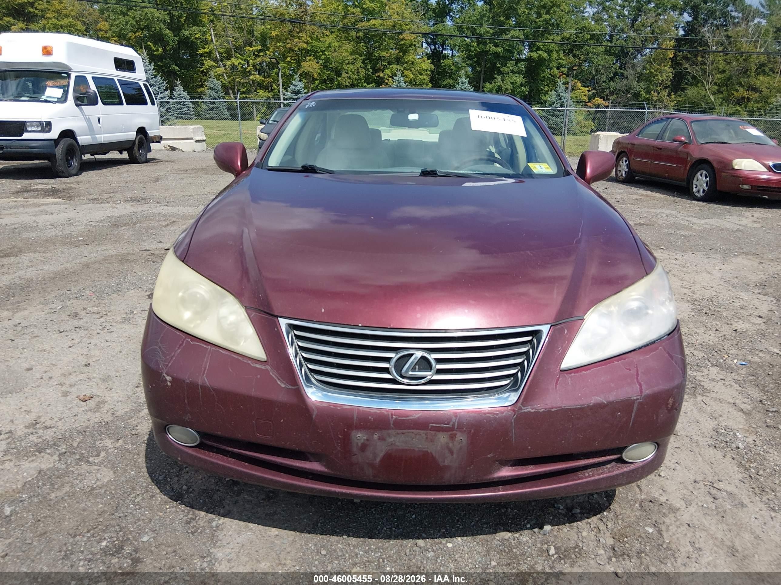 2007 Lexus Es 350   Red vin: JTHBJ46G772143980