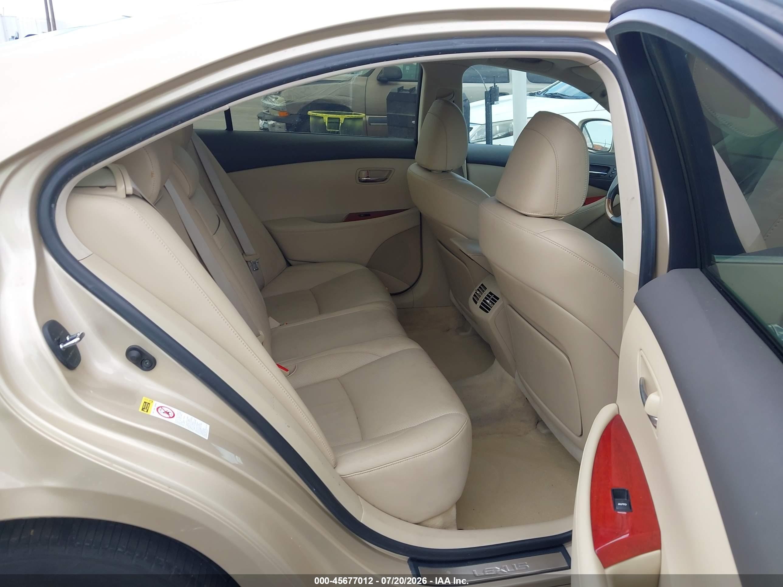 2007 Lexus Es 350   Beige vin: JTHBJ46G772151691