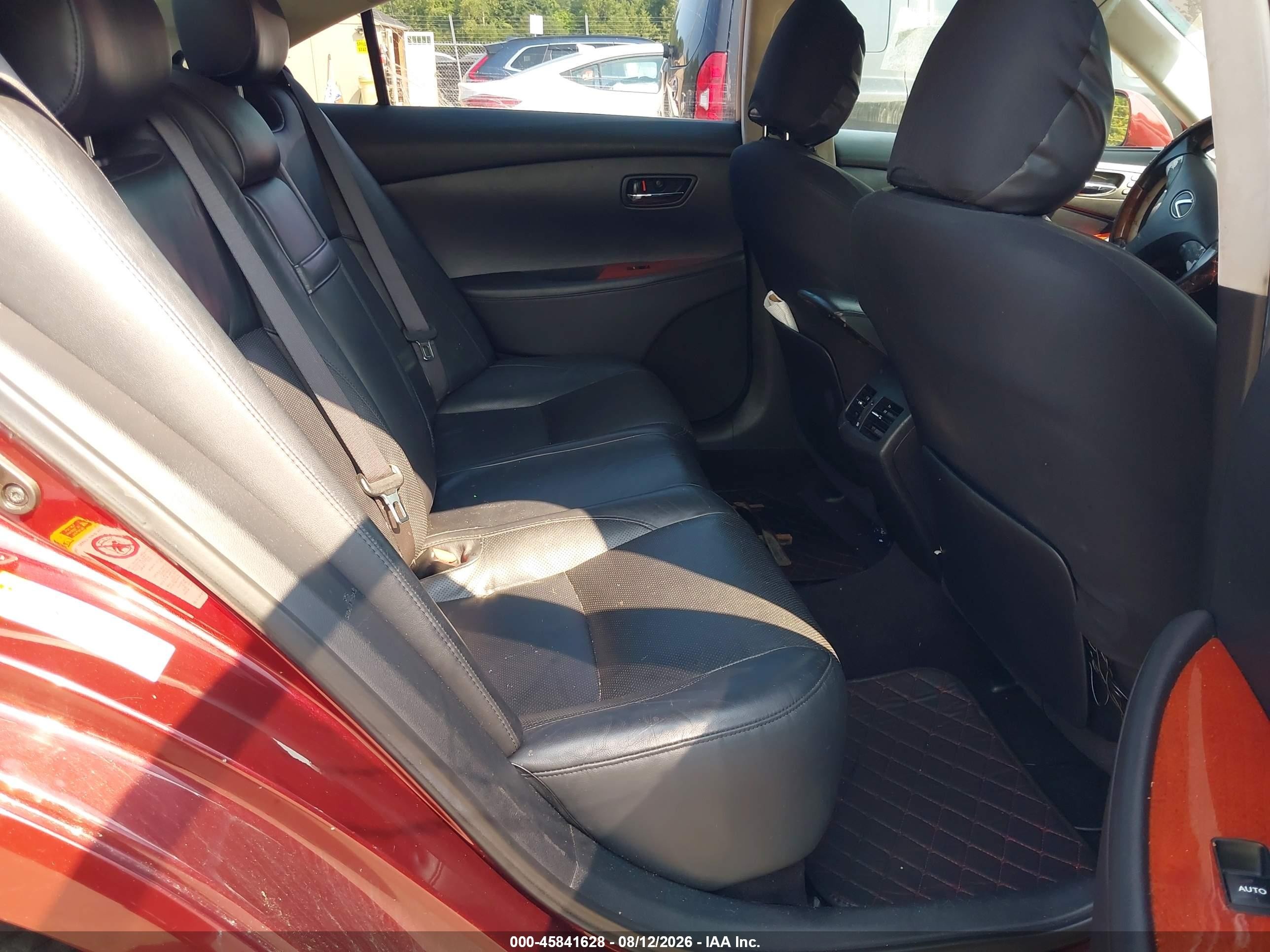 2008 Lexus Es 350 Base (a6) Red vin: JTHBJ46G782189598