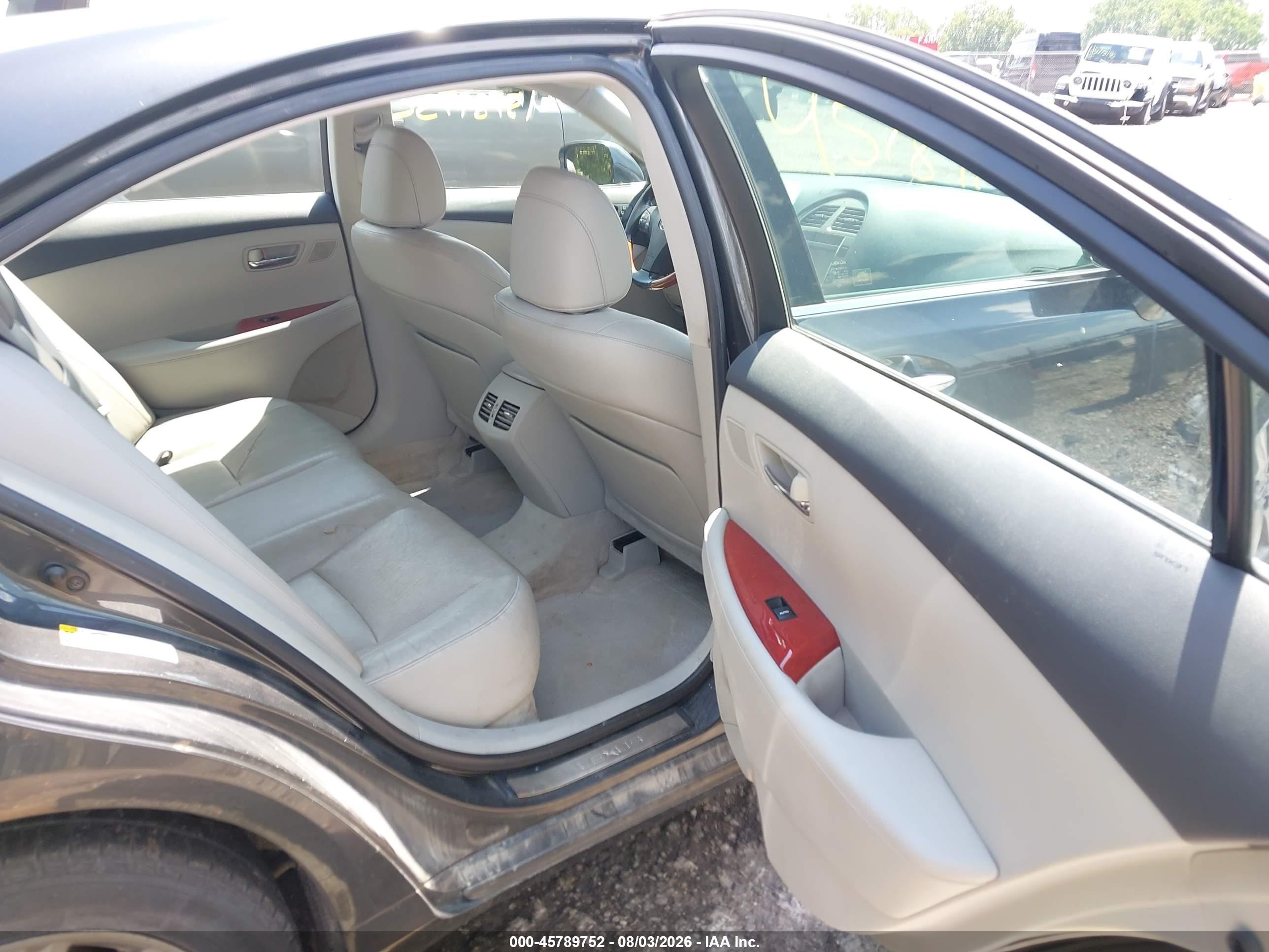 2008 Lexus Es 350 Black vin: JTHBJ46G782213219
