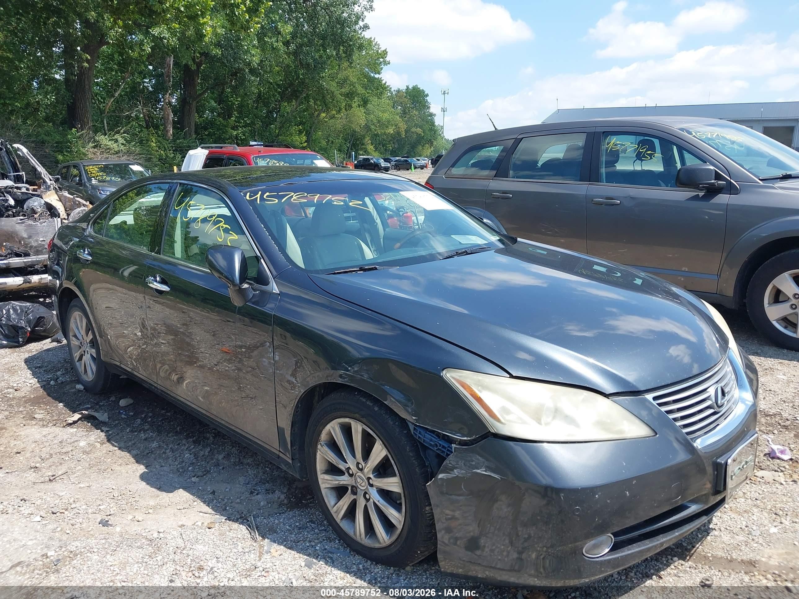 2008 Lexus Es 350 Black vin: JTHBJ46G782213219