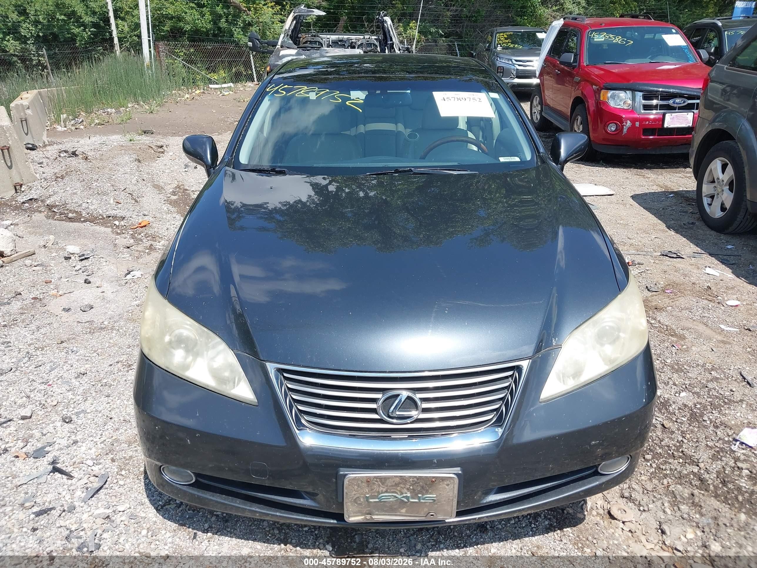 2008 Lexus Es 350 Black vin: JTHBJ46G782213219