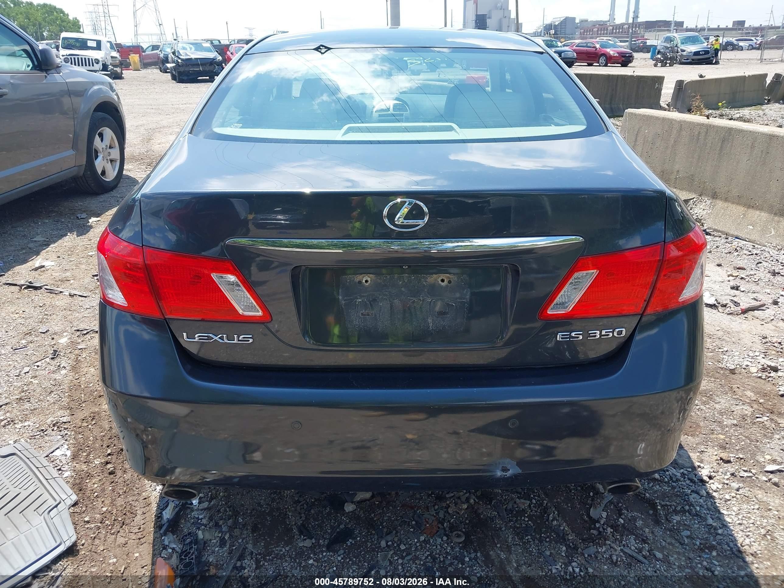 2008 Lexus Es 350 Black vin: JTHBJ46G782213219