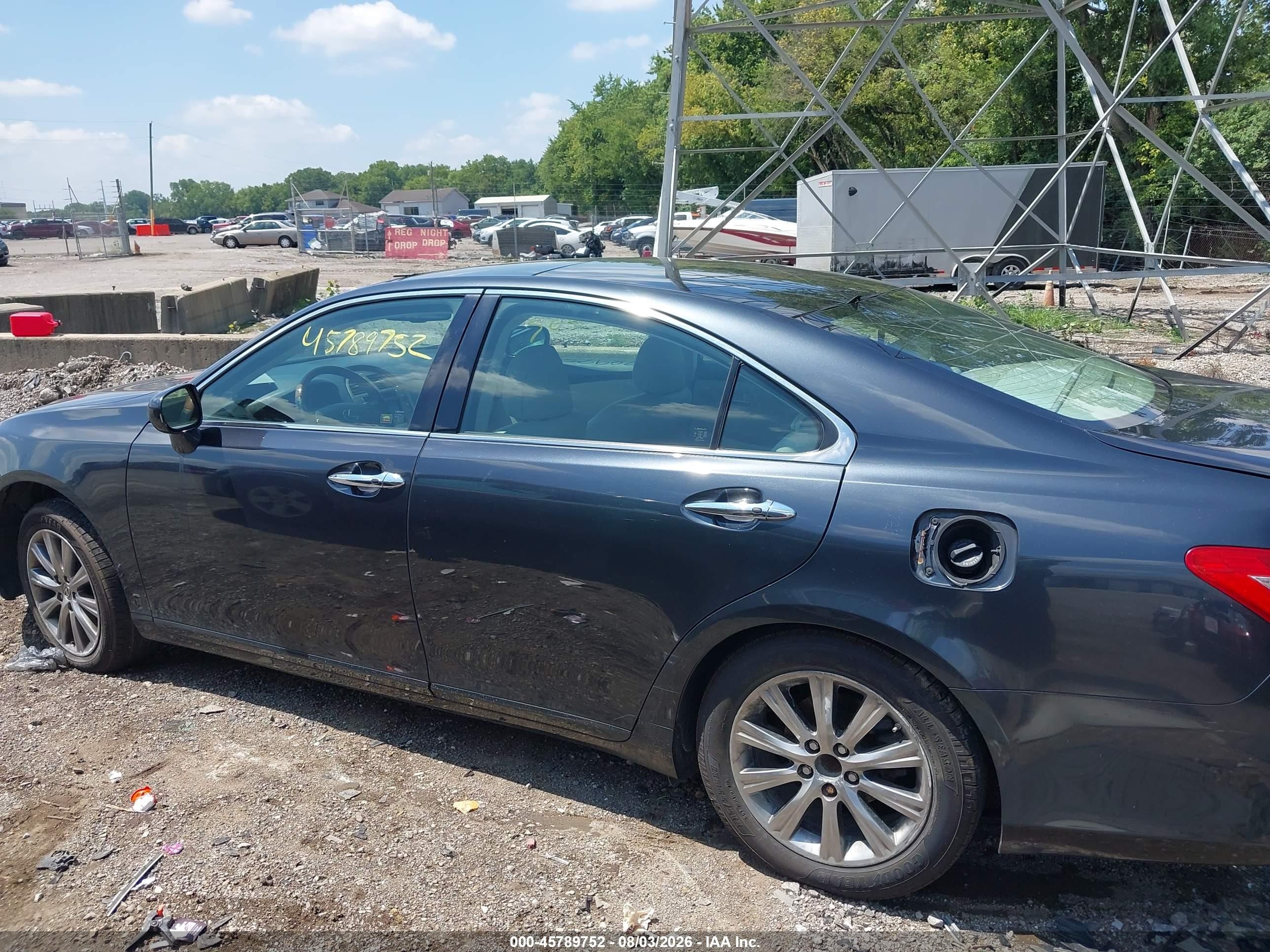2008 Lexus Es 350 Black vin: JTHBJ46G782213219