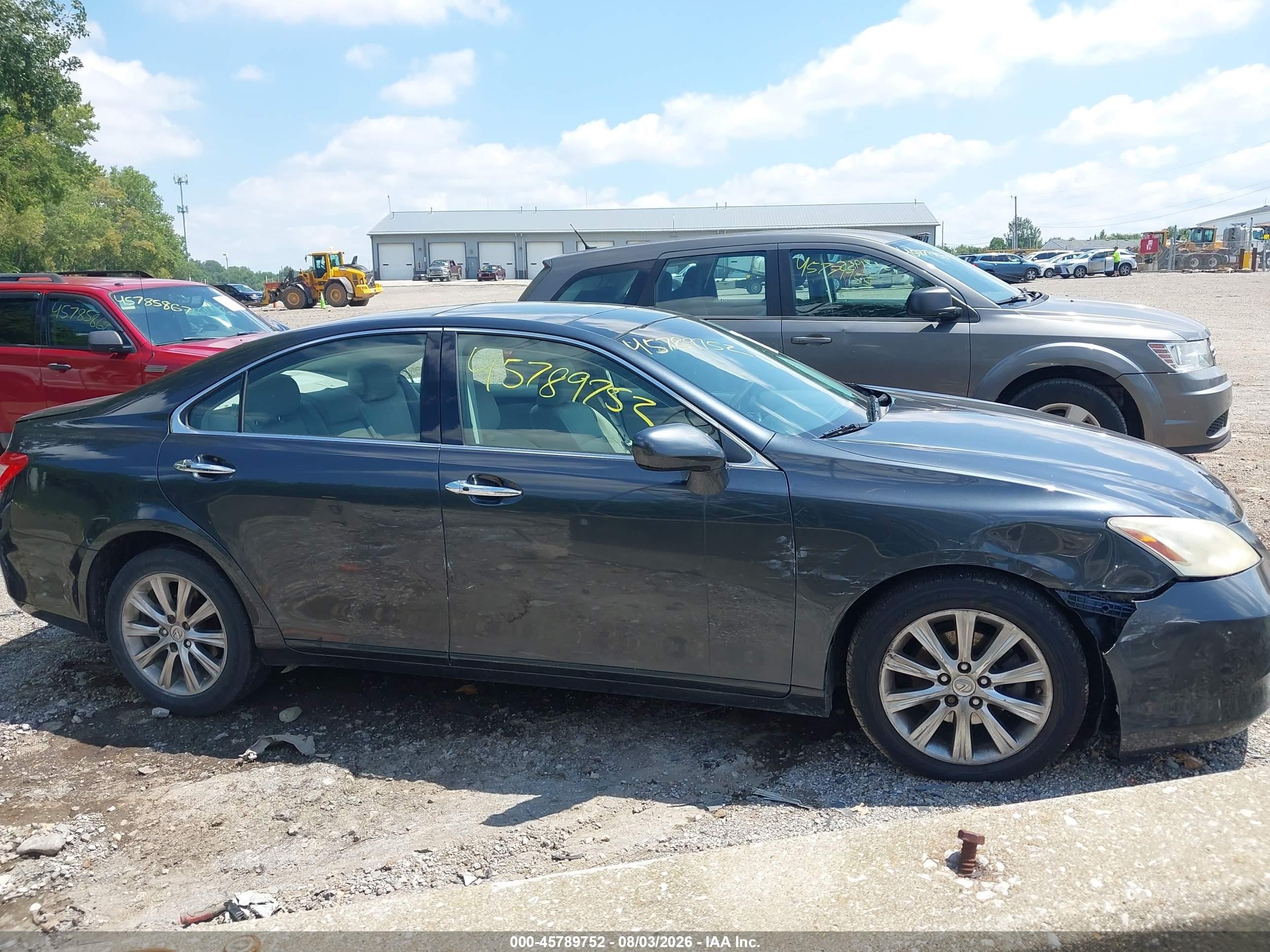 2008 Lexus Es 350 Black vin: JTHBJ46G782213219