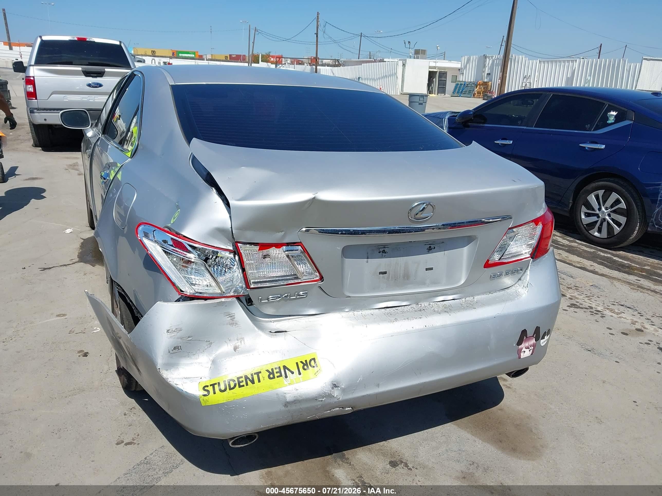 2008 Lexus Es 350   Silver vin: JTHBJ46G782232952