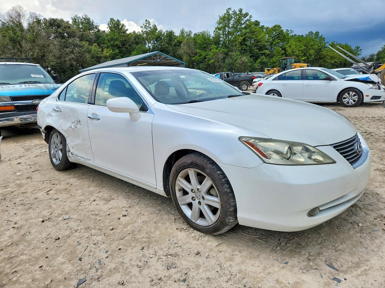 2008 Lexus Es 350 White vin: JTHBJ46G782248892