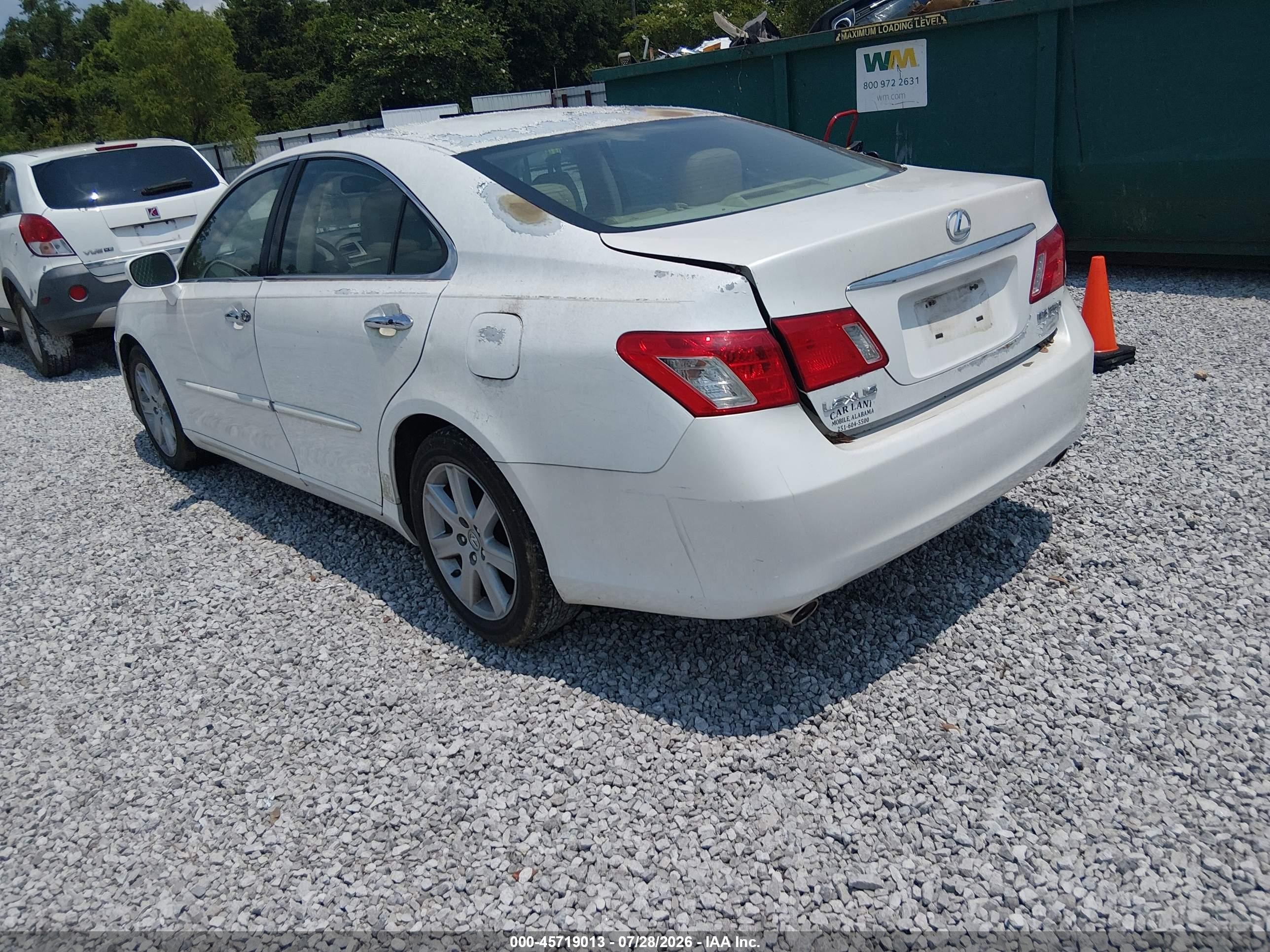 2008 Lexus Es 350   Белый vin: JTHBJ46G782264042