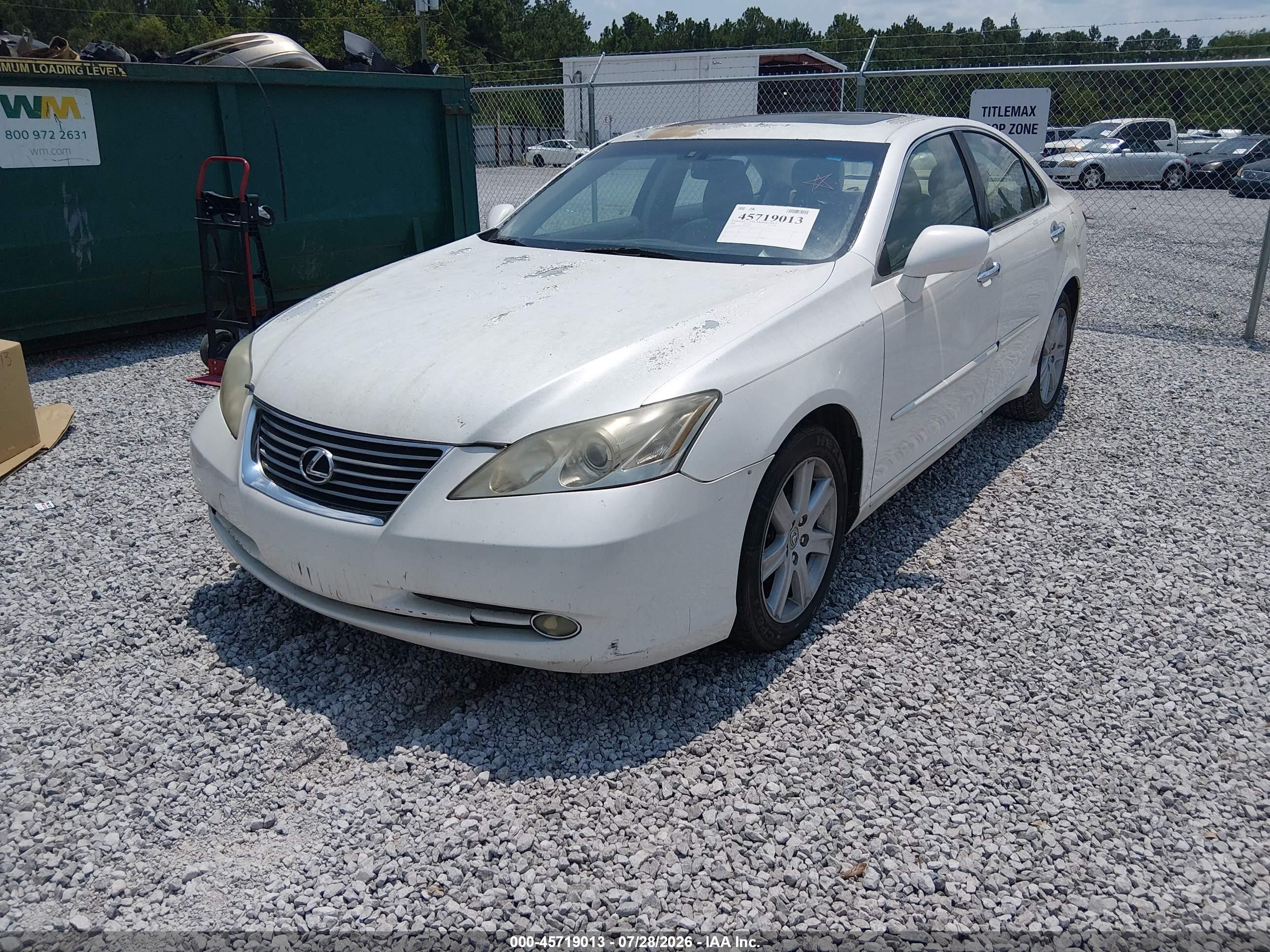 2008 Lexus Es 350   Белый vin: JTHBJ46G782264042