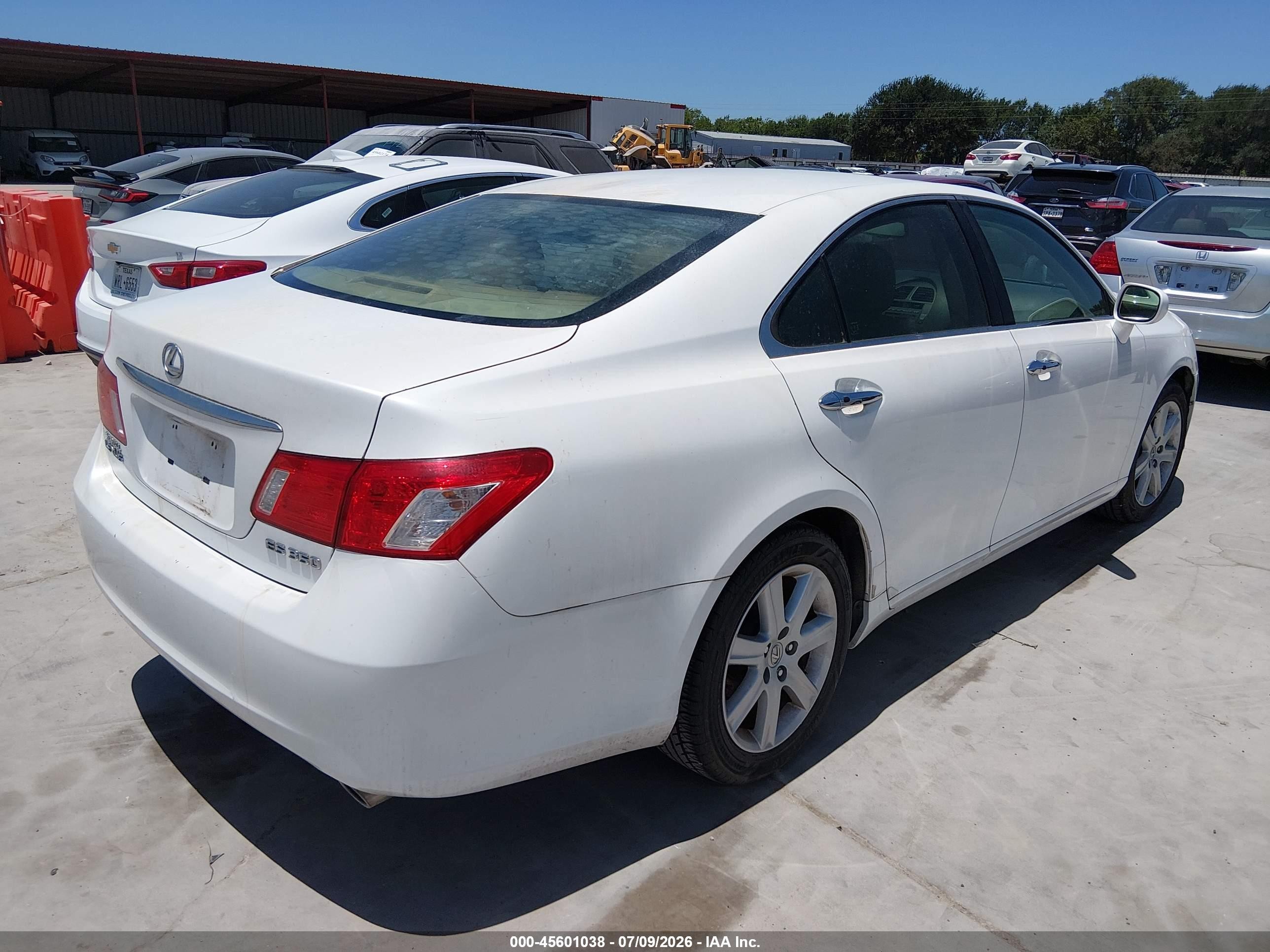 2009 Lexus Es 350   White vin: JTHBJ46G792287550