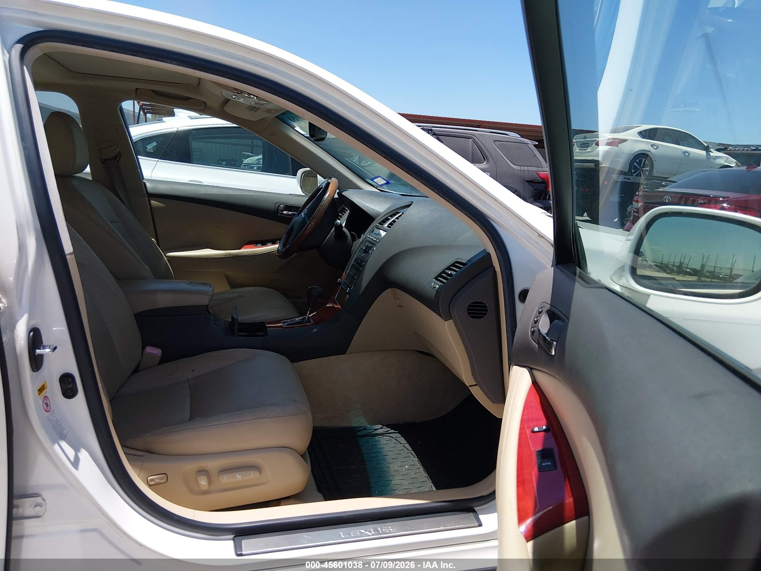 2009 Lexus Es 350   White vin: JTHBJ46G792287550