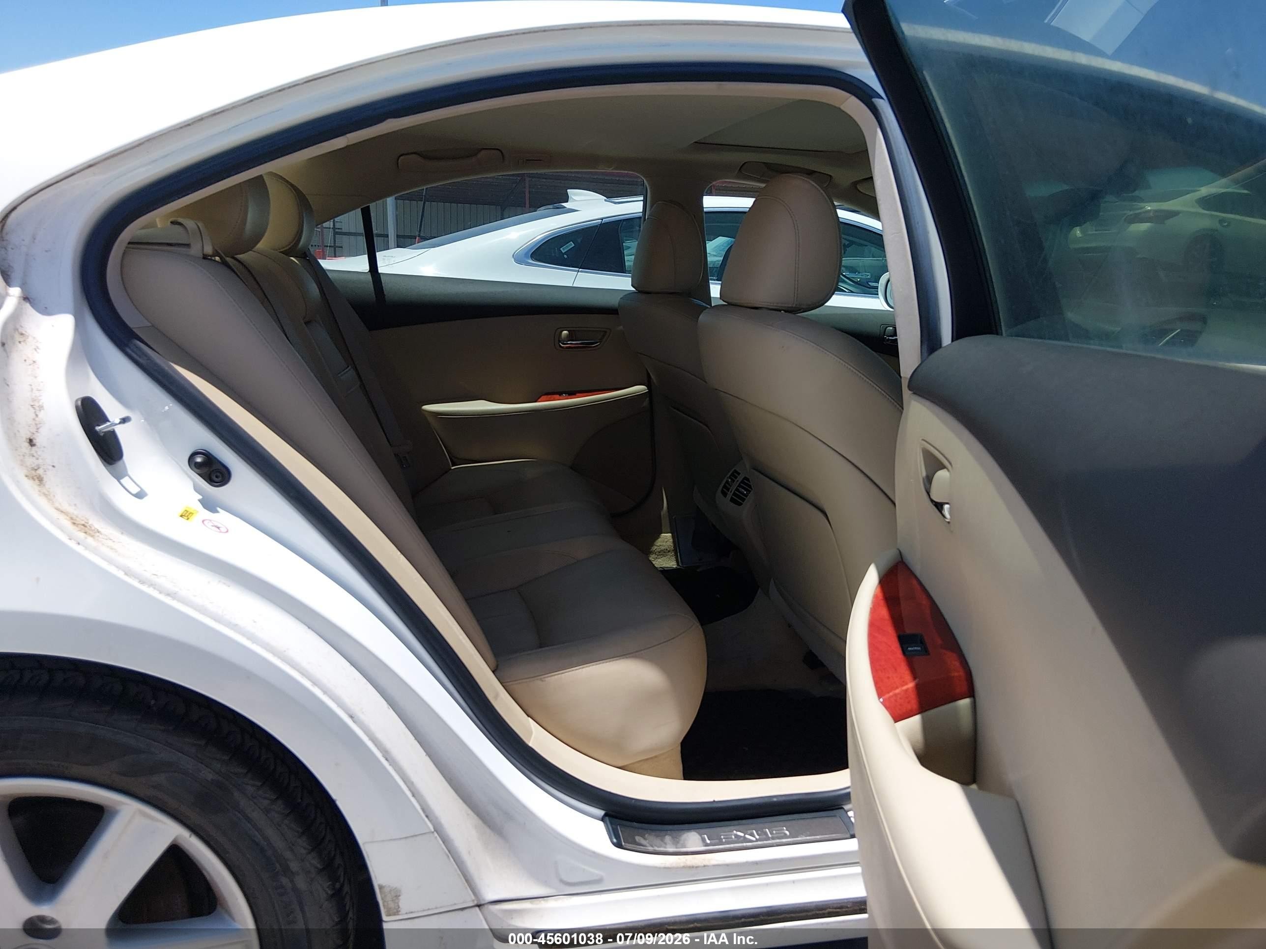 2009 Lexus Es 350   White vin: JTHBJ46G792287550